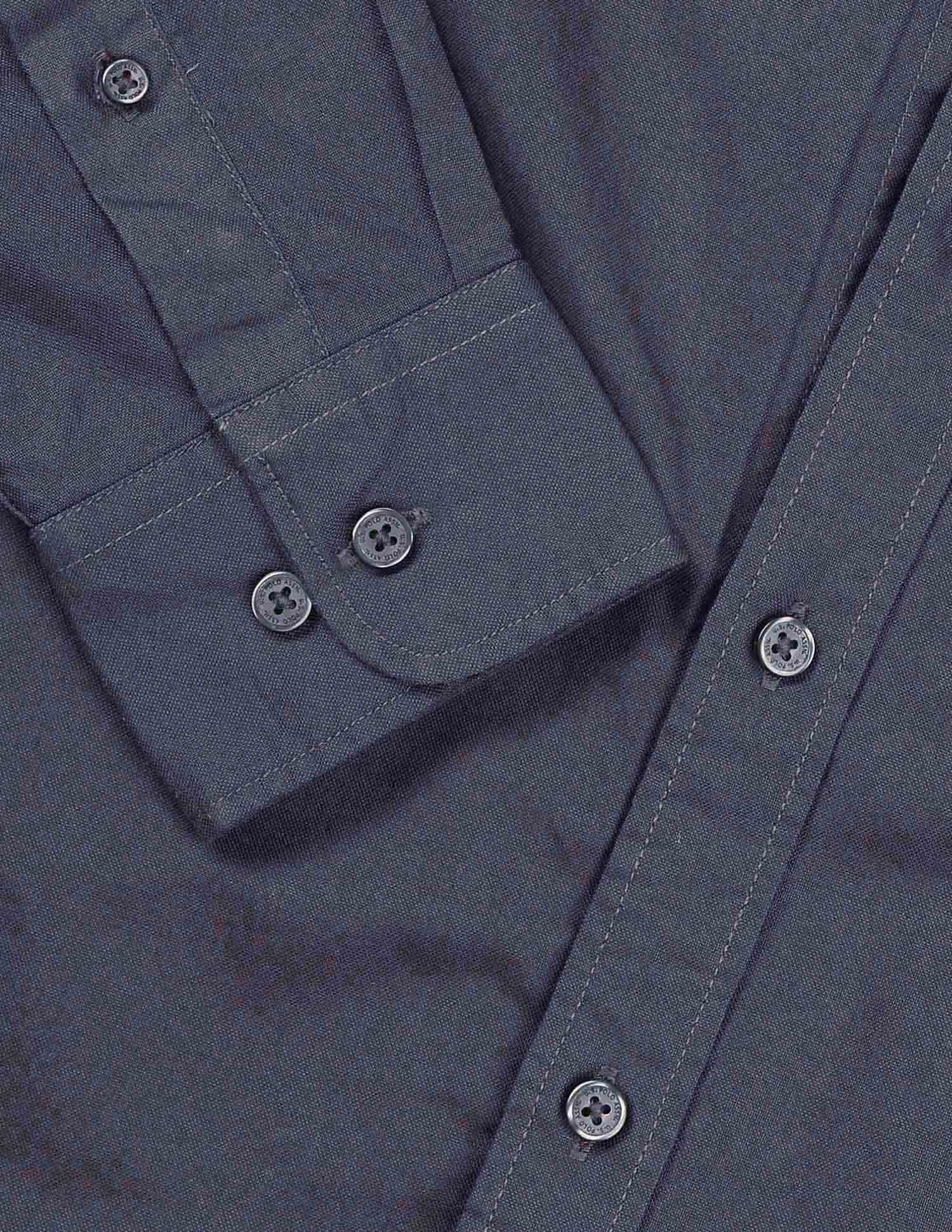 Pure Cotton Tailored Fit Oxford Shirt Dark Grey - U.S. POLO ASSN. | Large