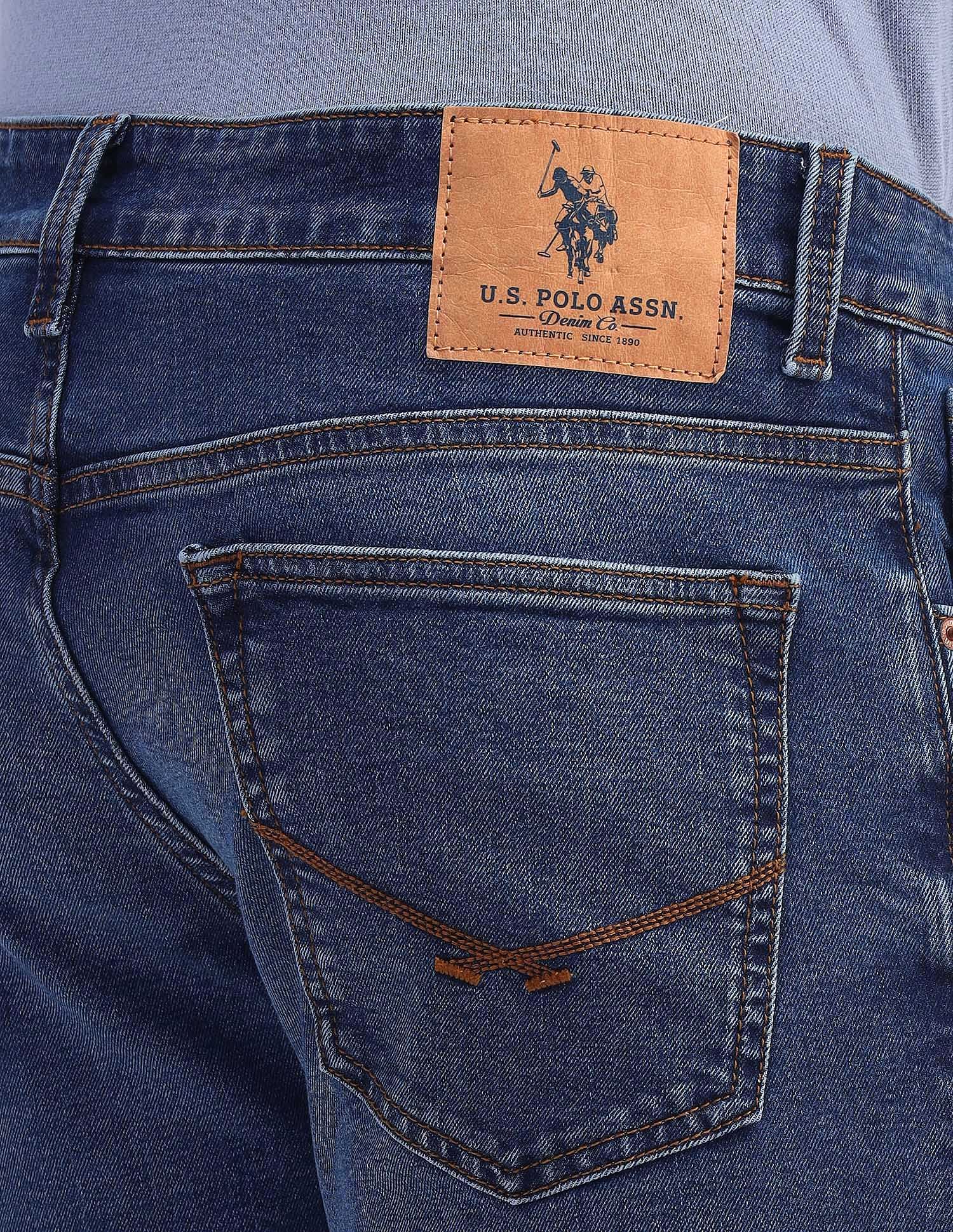 Brandon Slim Fit Mid Rise Jeans Blue - U.S. POLO ASSN. | Large