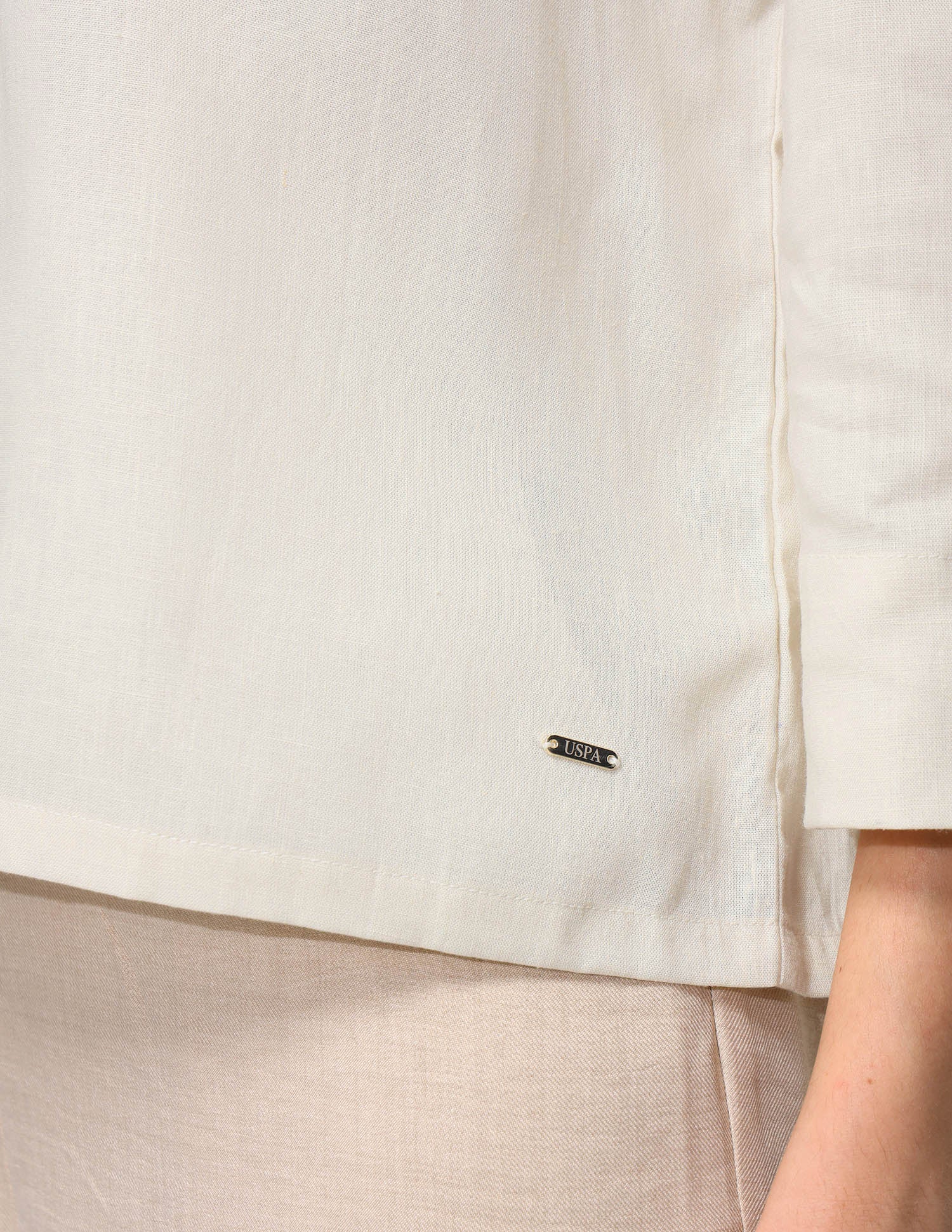 Oversized Fit Drop Shoulder Shirt Cream - U.S. Polo Assn. India | Large