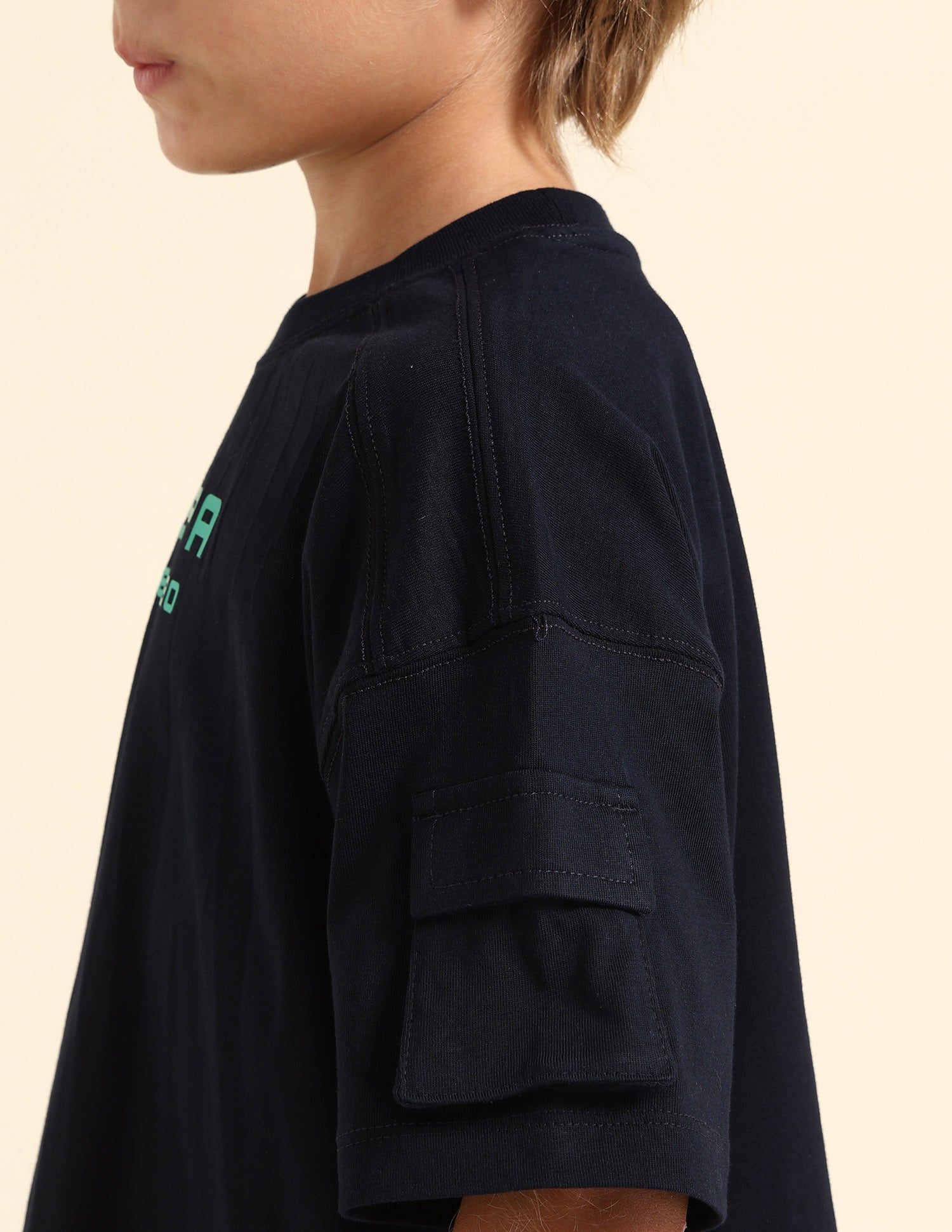 Boys Regular Fit Solid T-Shirt Navy - U.S. POLO ASSN. | Large