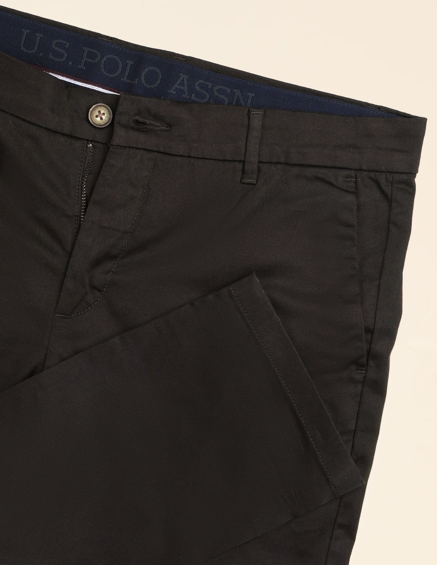 Slim Fit Mid Rise Trousers Choco Brown - U.S. Polo Assn. India | Large