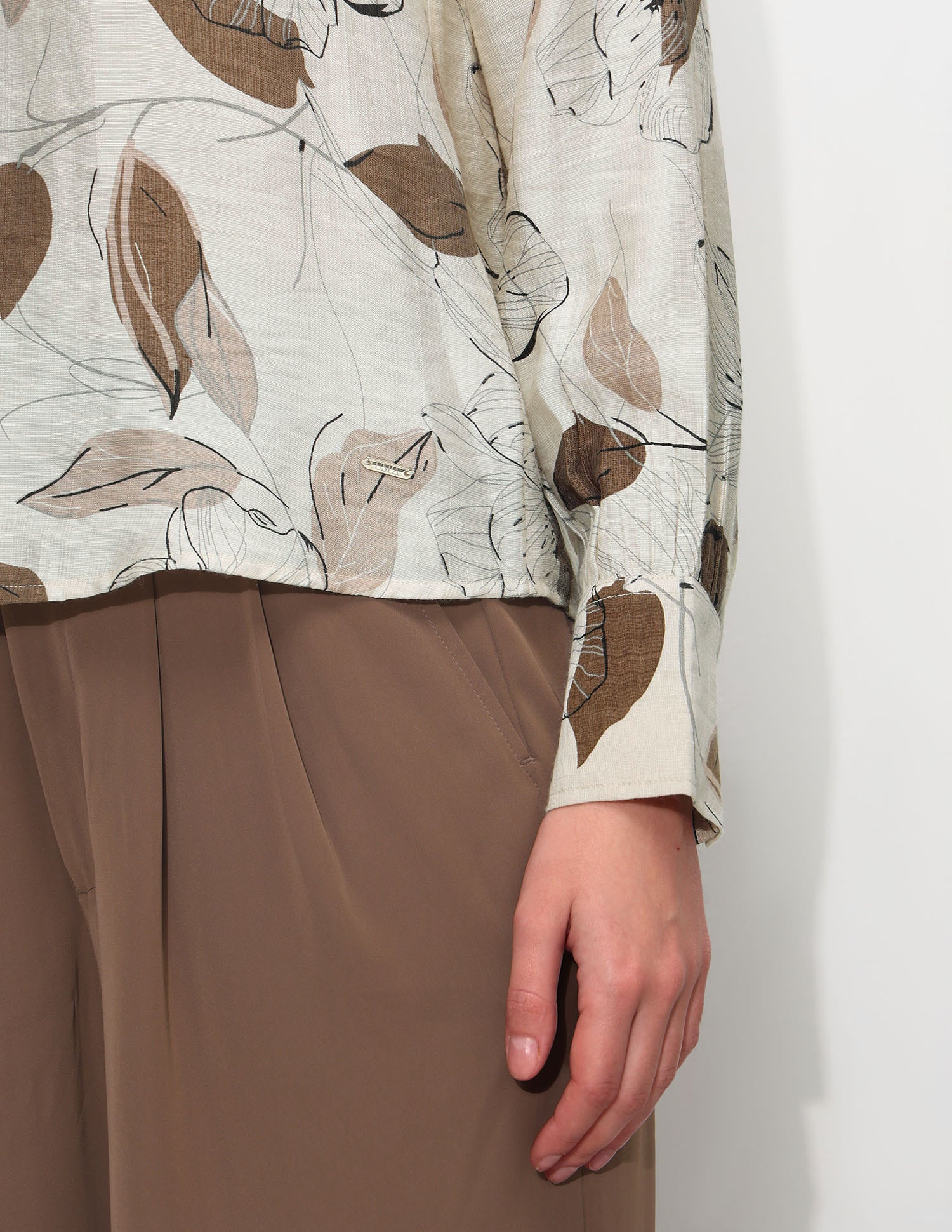 Relaxed Fit Floral Printed Top Beige - U.S. Polo Assn. India | Large