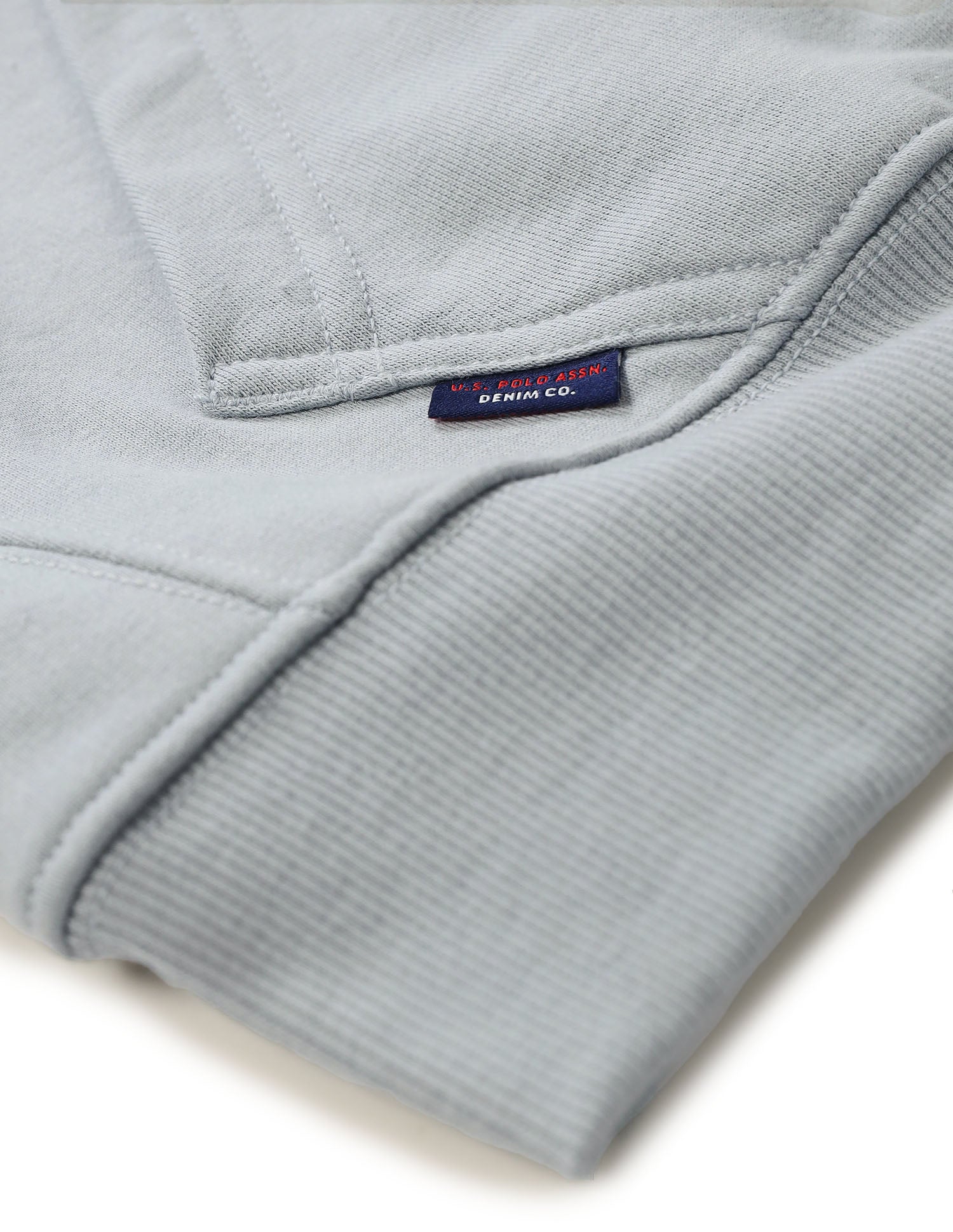 Relaxed Fit Solid Sweatshirt Light Grey - U.S. POLO ASSN. | Large