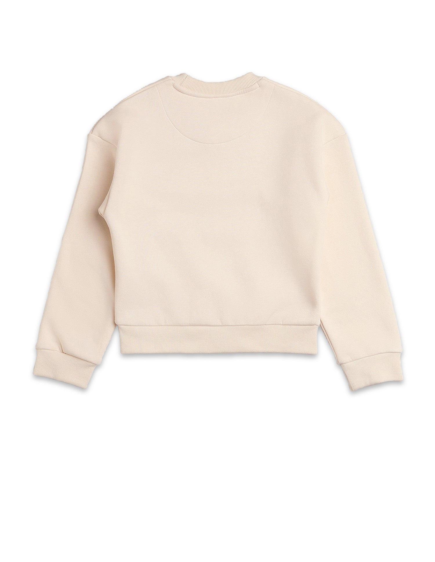 Brand Embellished Regular Fit Sweatshirt Beige - U.S. POLO ASSN. | Large