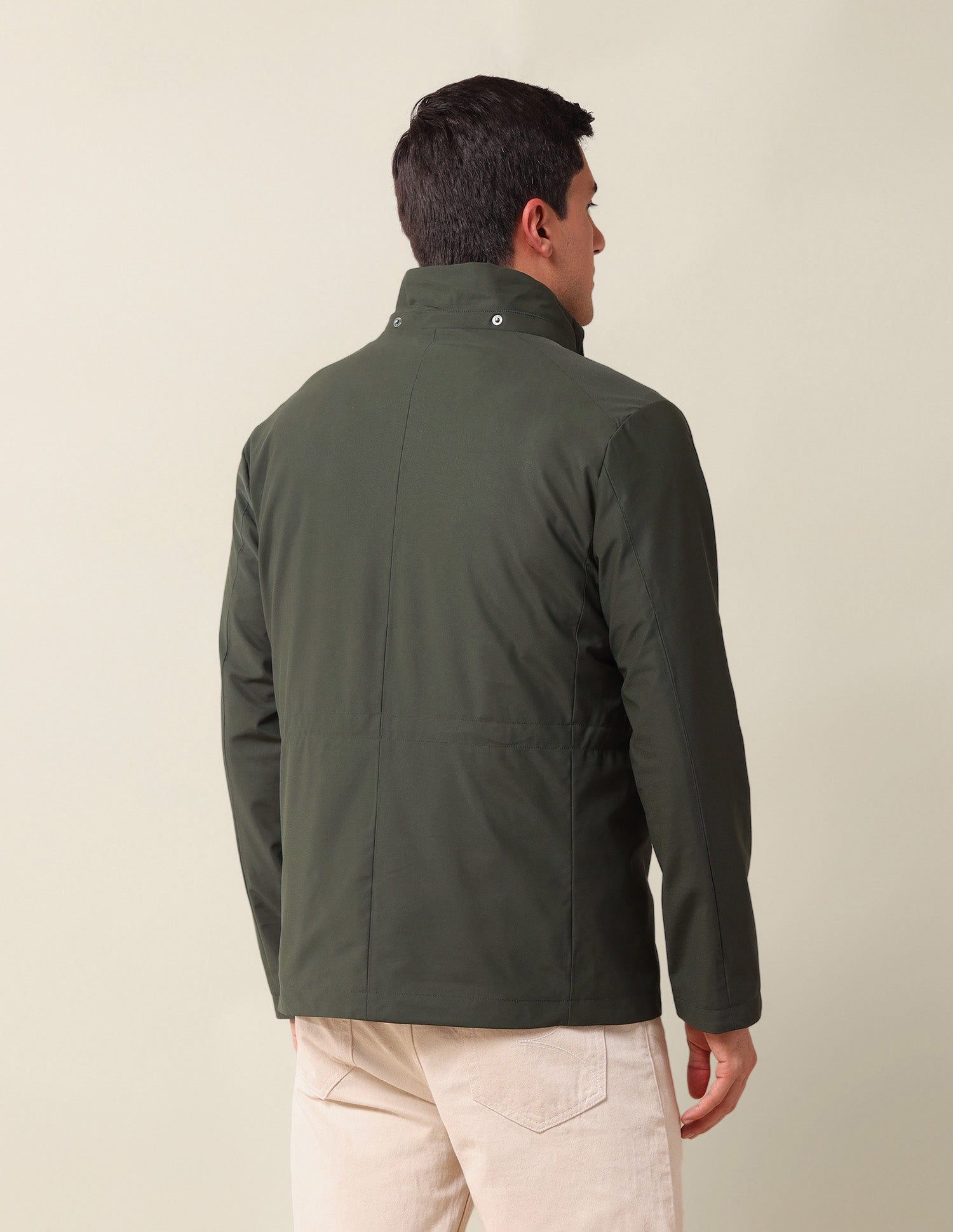 Hooded Solid Jacket Olive - U.S. Polo Assn. India | Large