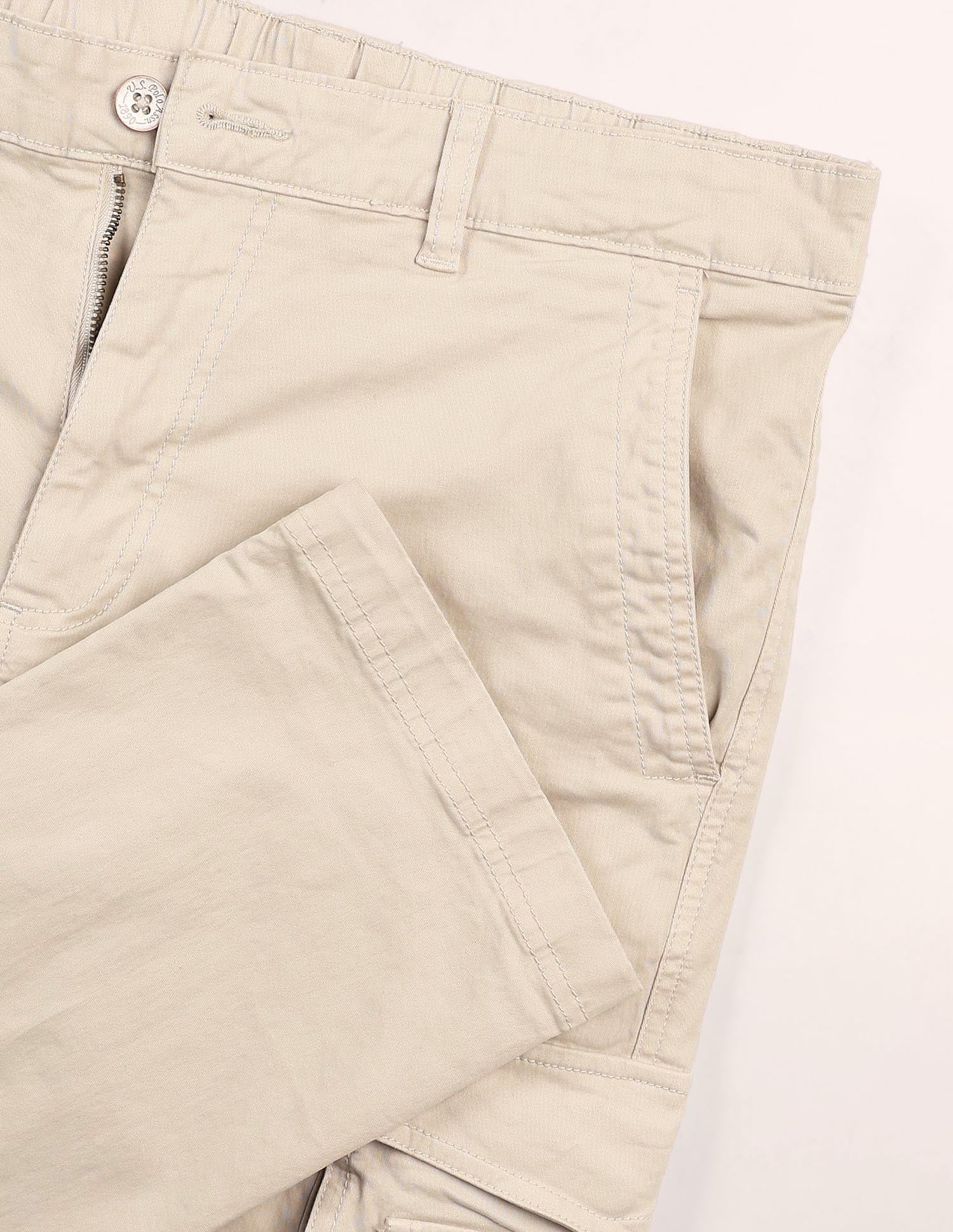 Twill Straight Fit Cargos Stone - U.S. Polo Assn. India | Large