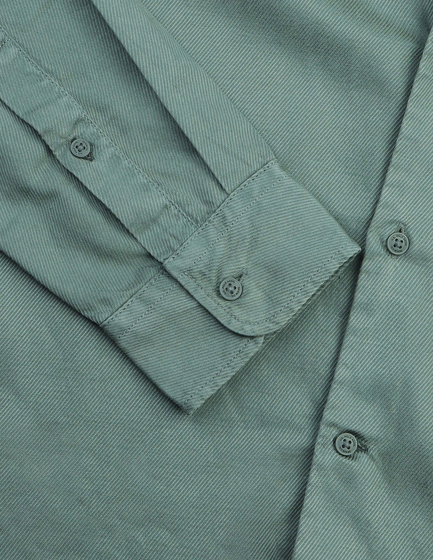 Solid Regular Fit Shirt Green - U.S. Polo Assn. India | Large