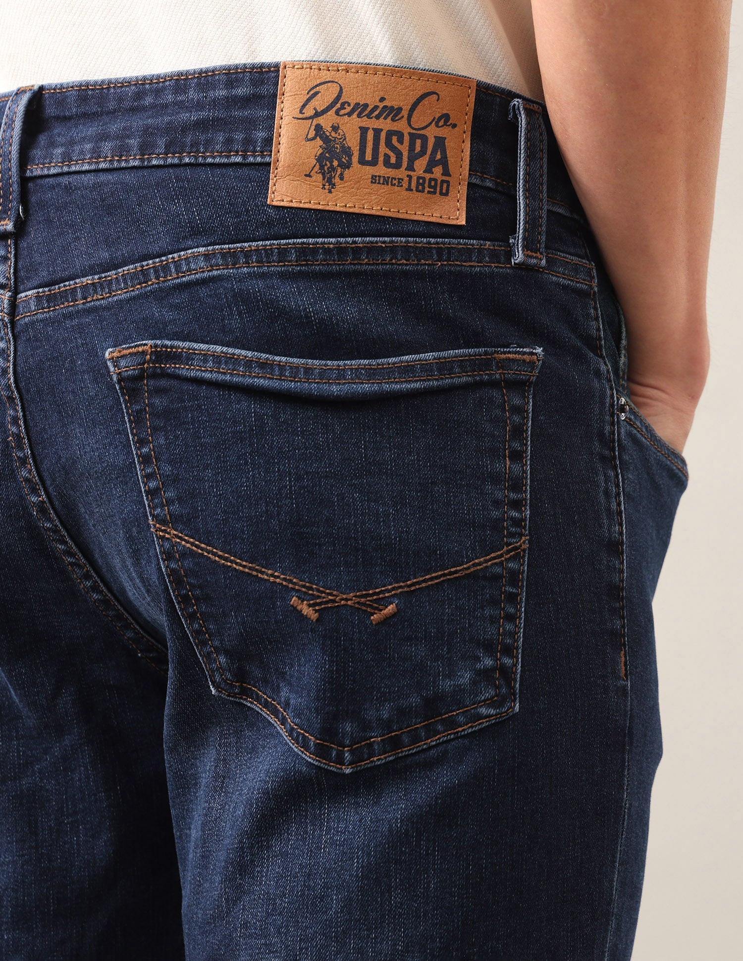 Brandon Slim-Tapered Fit Blue Jeans Dark Blue - U.S. Polo Assn. India | Large