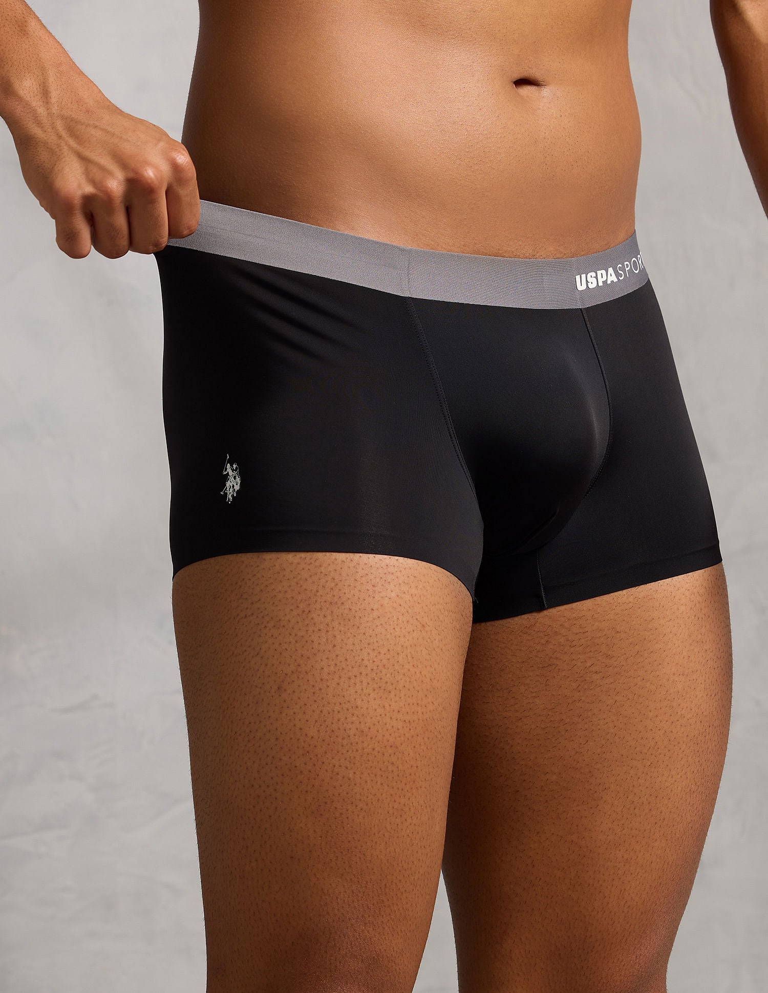 Micro Fibre Seamless Ultra-Light Trunk Black - U.S. POLO ASSN. | Large