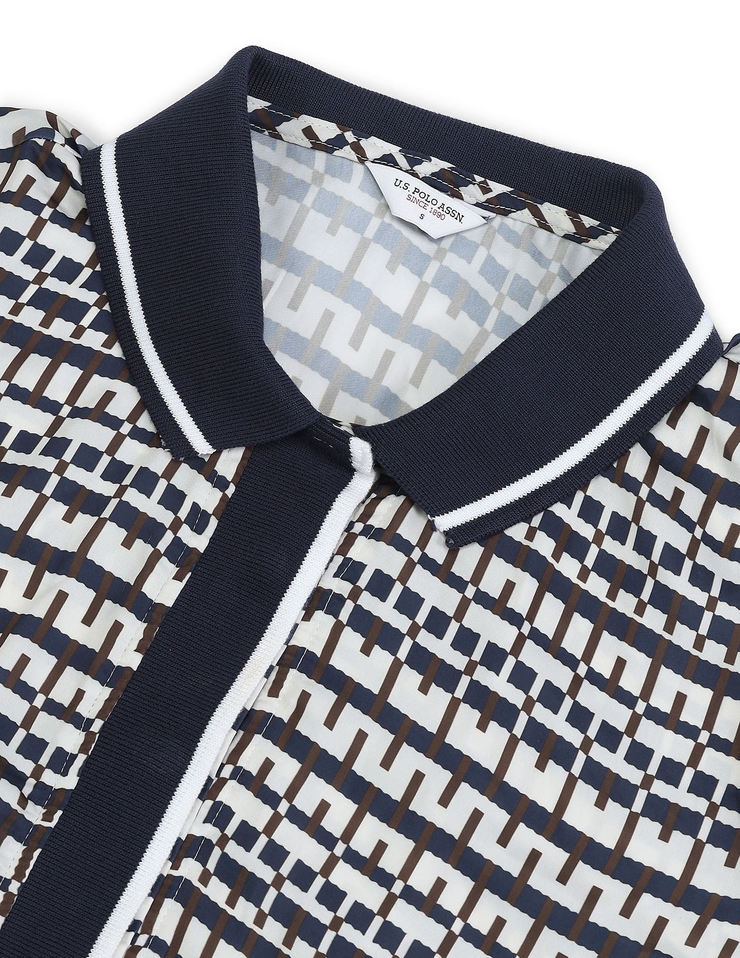 Polo Color Geometric Printed Top Multicolour - U.S. POLO ASSN. | Large
