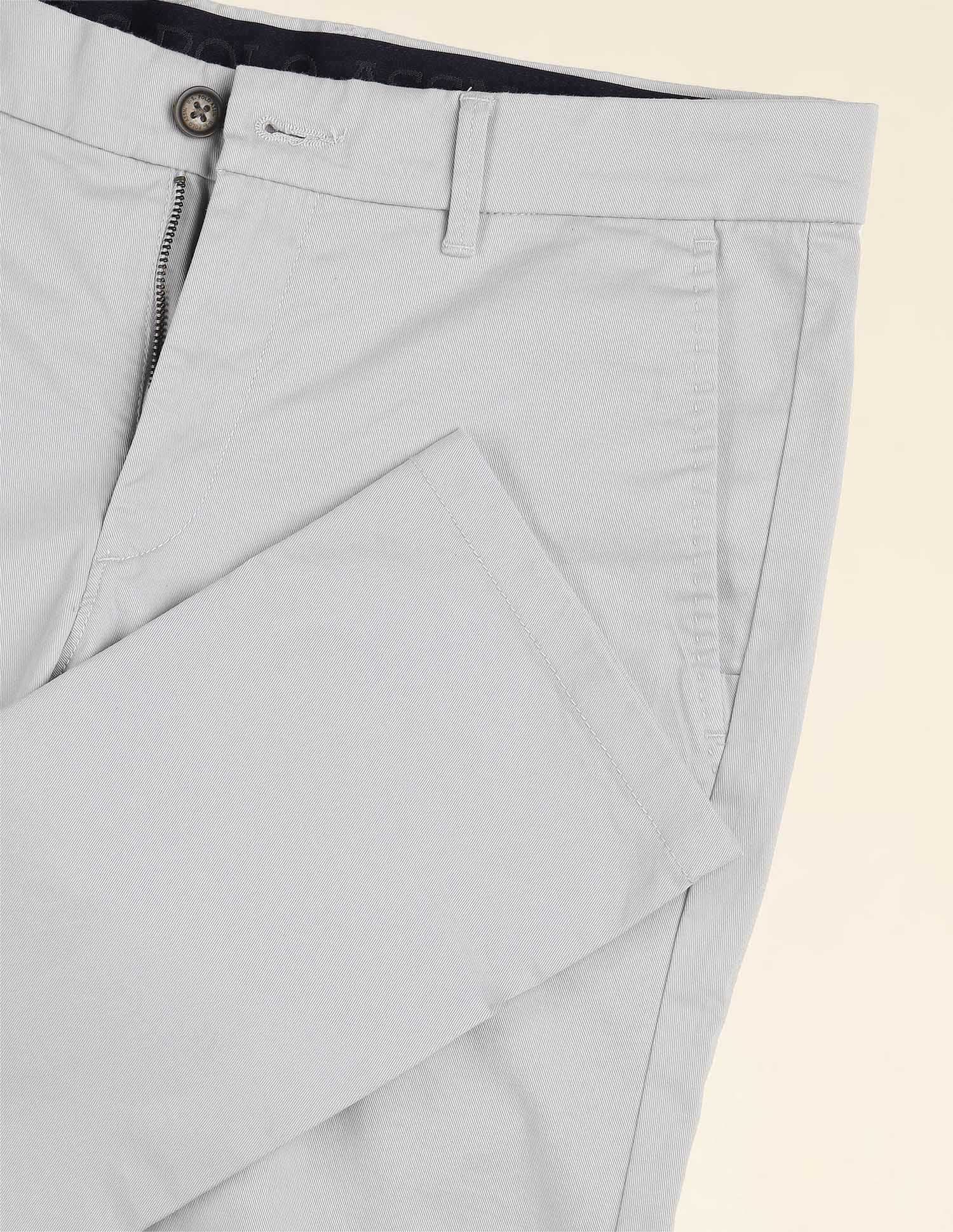 Austin Slim Fit Satin Trousers Light Grey - U.S. Polo Assn. India | Large