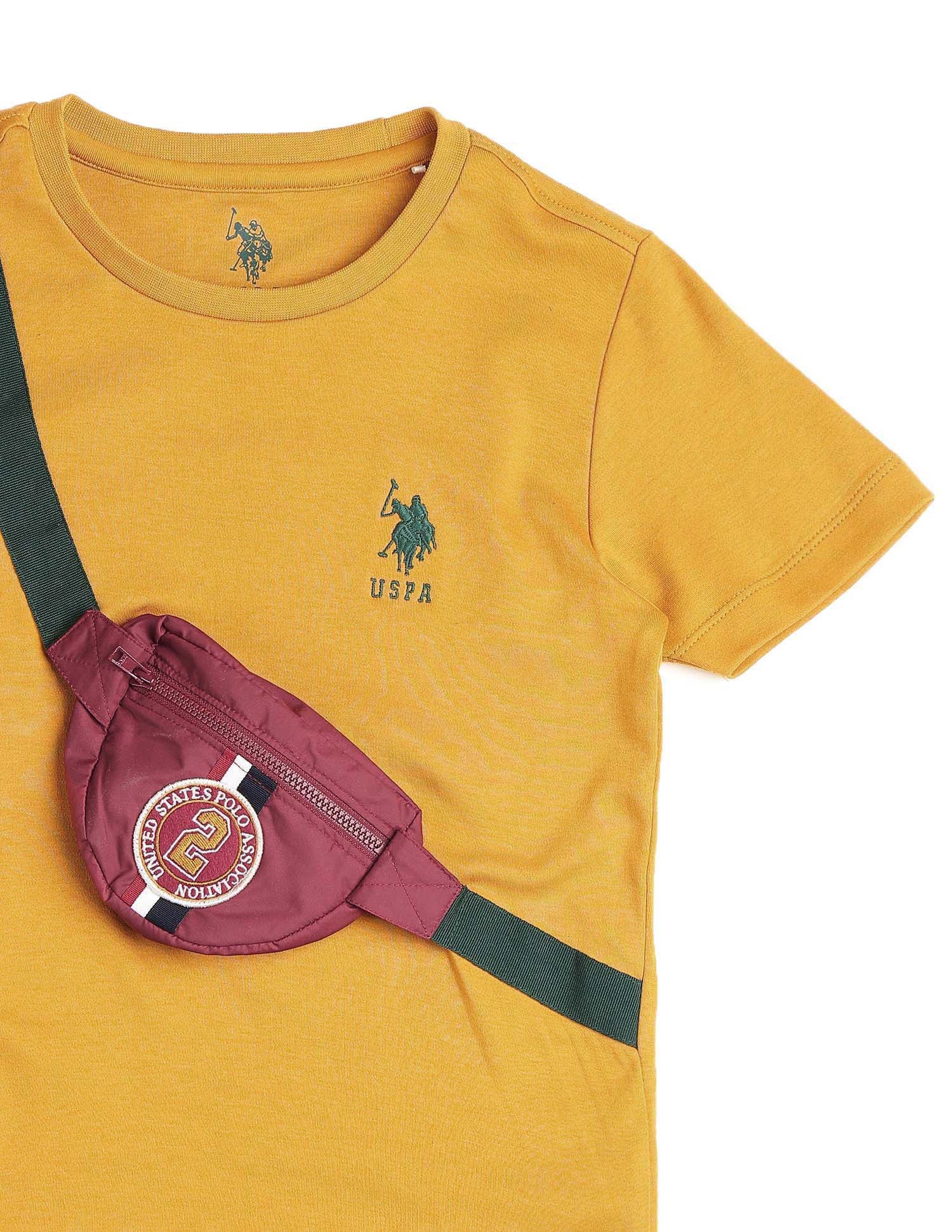 Boys Pure Cotton Regular Fit T Shirt Yellow - U.S. POLO ASSN. | Large
