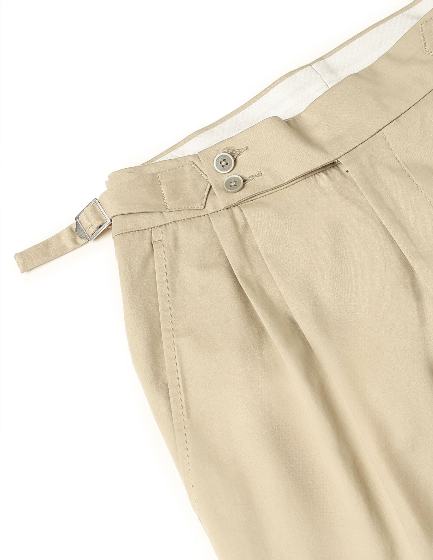 Pacho X Denver Slim Pleated Trousers Beige - U.S. POLO ASSN. | Large