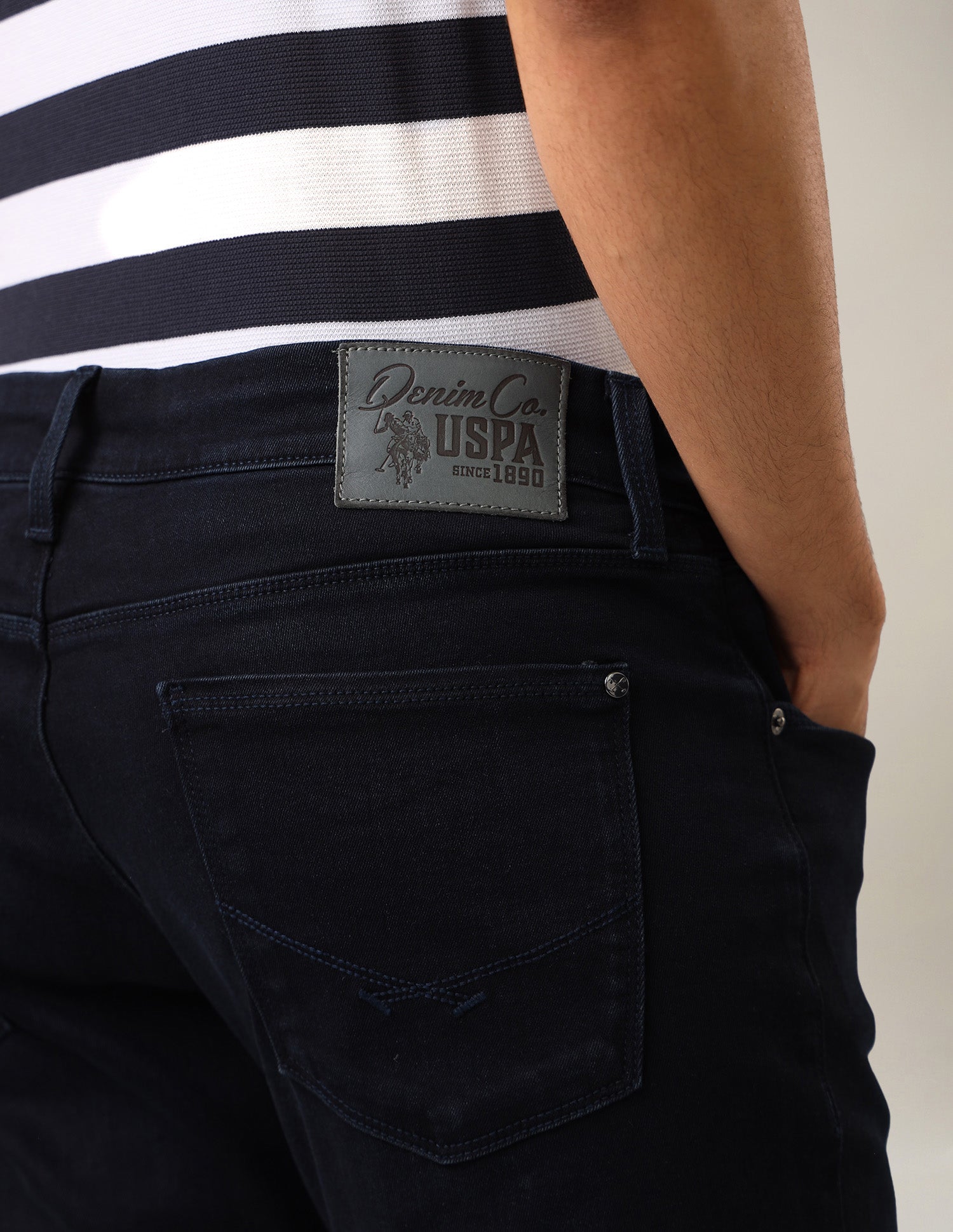 Brandon Slim-Tapered Fit Blue Jeans Dark Blue - U.S. Polo Assn. India | Large