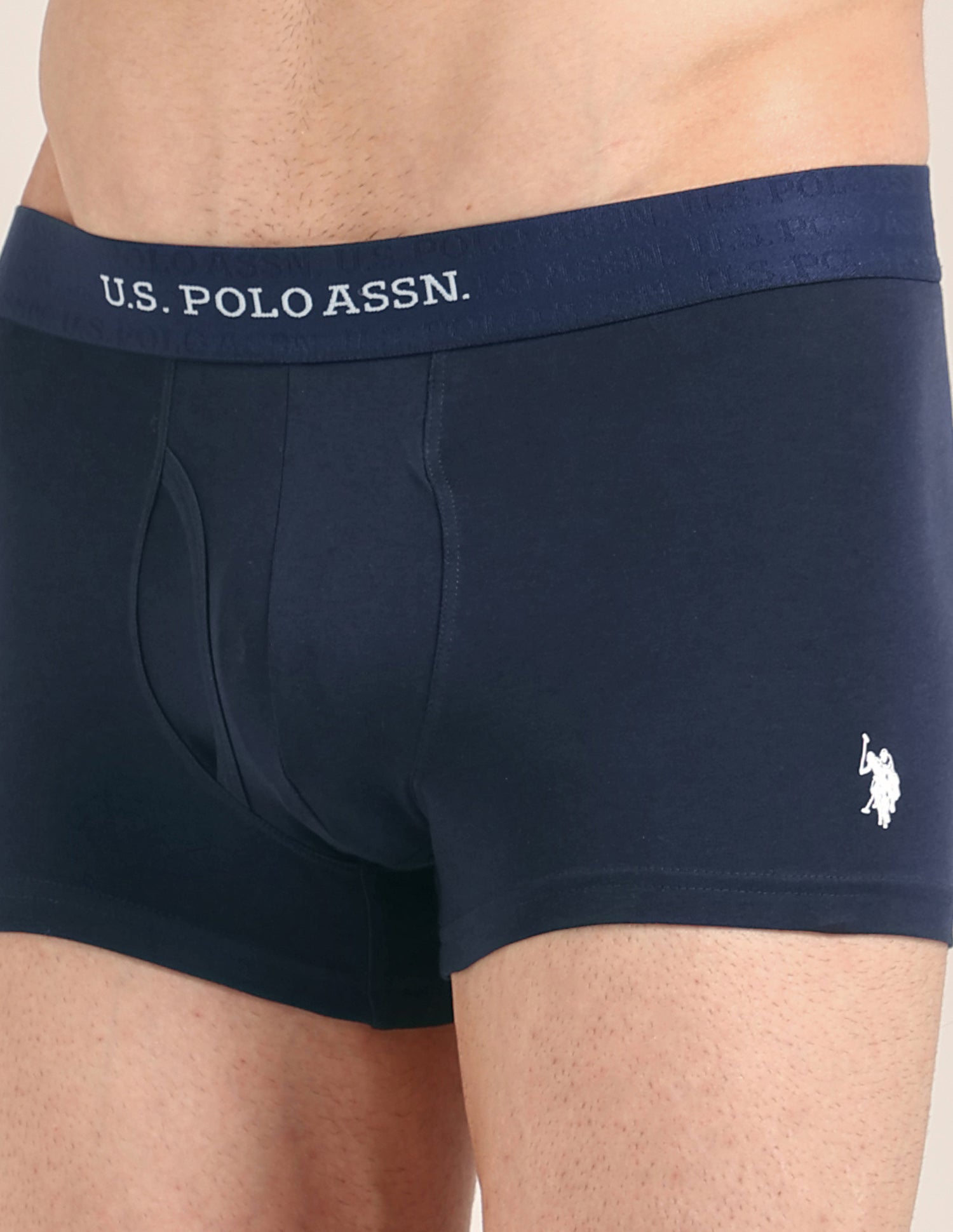 Cotton Stretch Antimicrobial OET21 Trunk - Pack Of 2 Navy/Stromy Weather - U.S. Polo Assn. India | Large