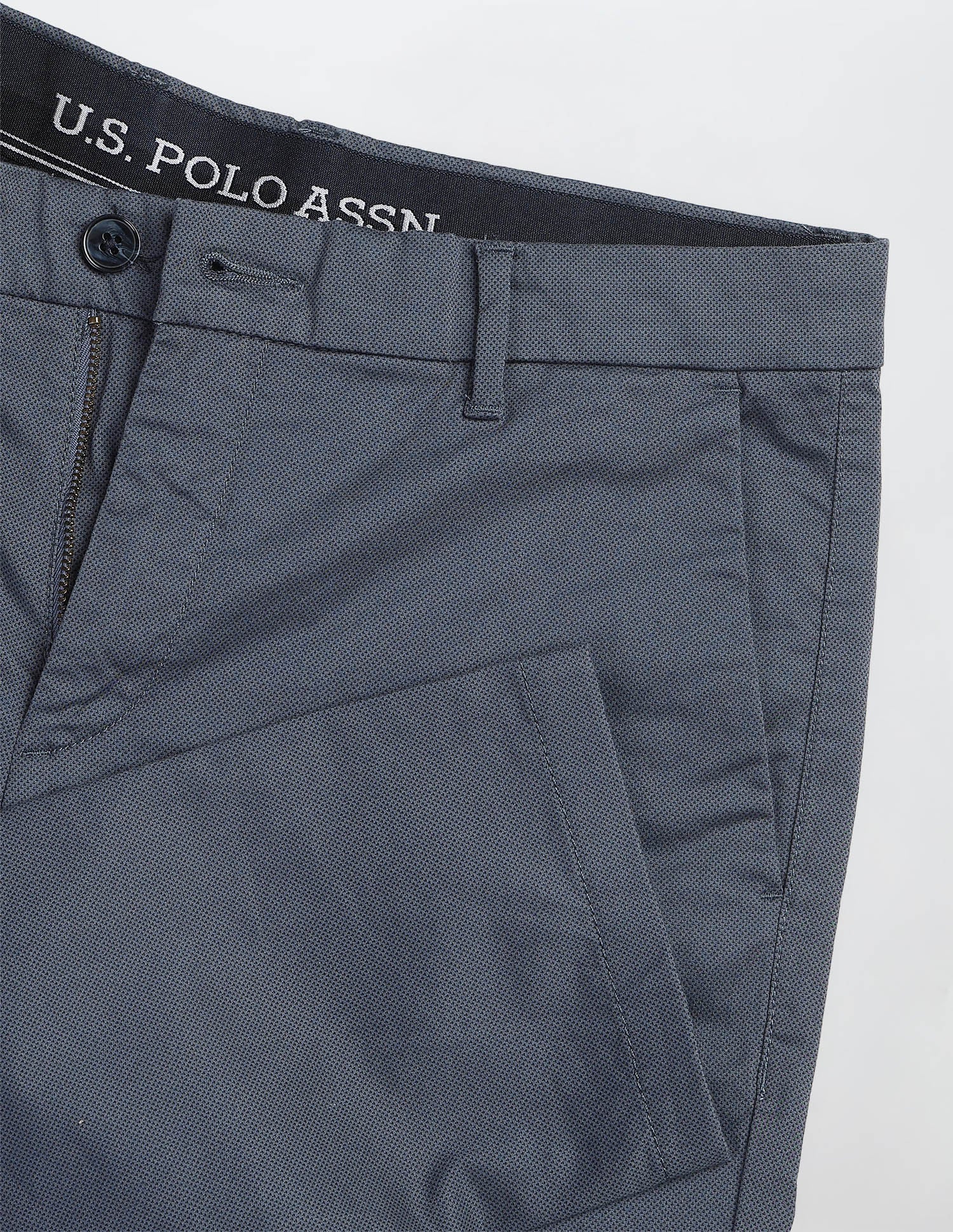 Austin Slim Fit All Over Printed Trousers Navy - U.S. Polo Assn. India | Large