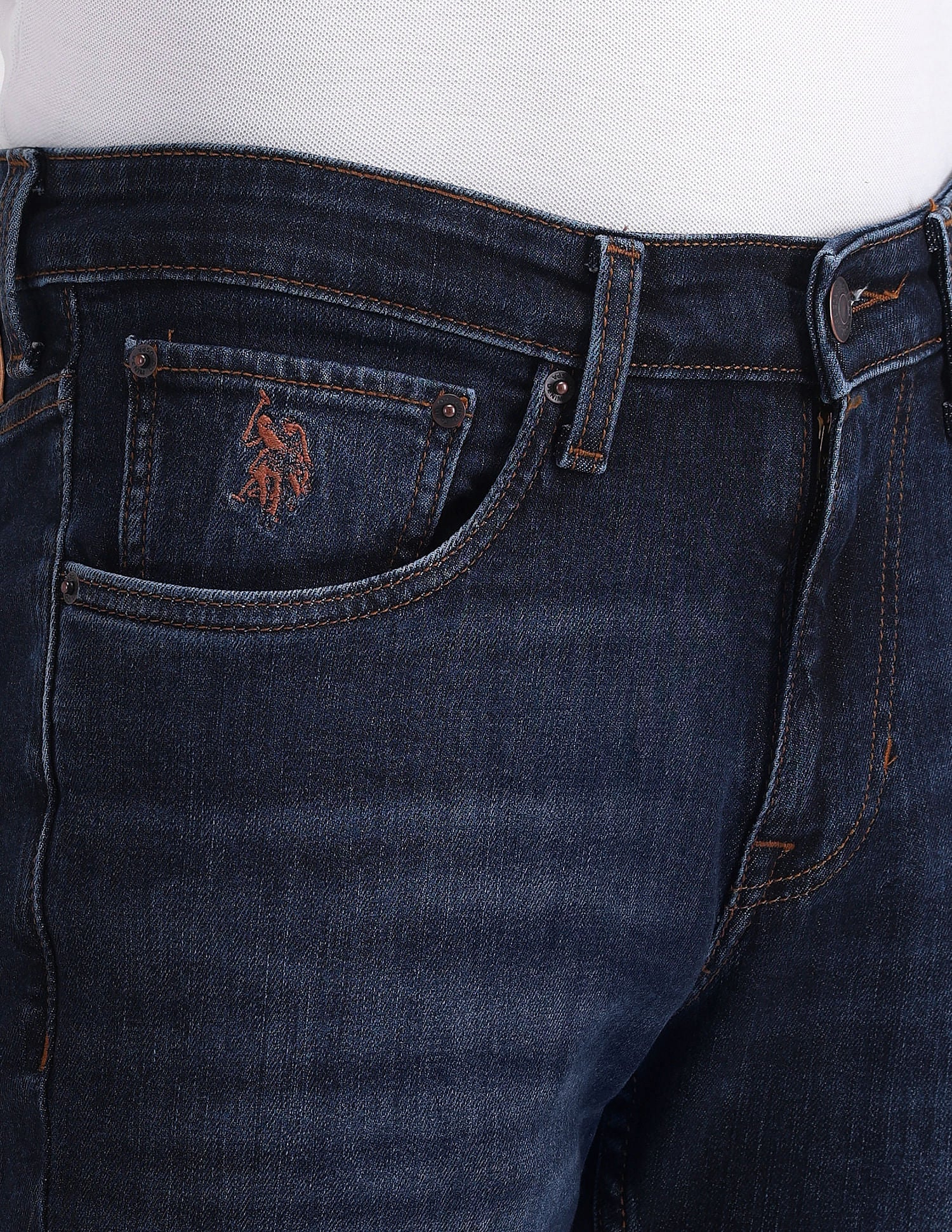 Slim Tapered Fit  Blue Jeans Dark-Blue - U.S. POLO ASSN. | Large