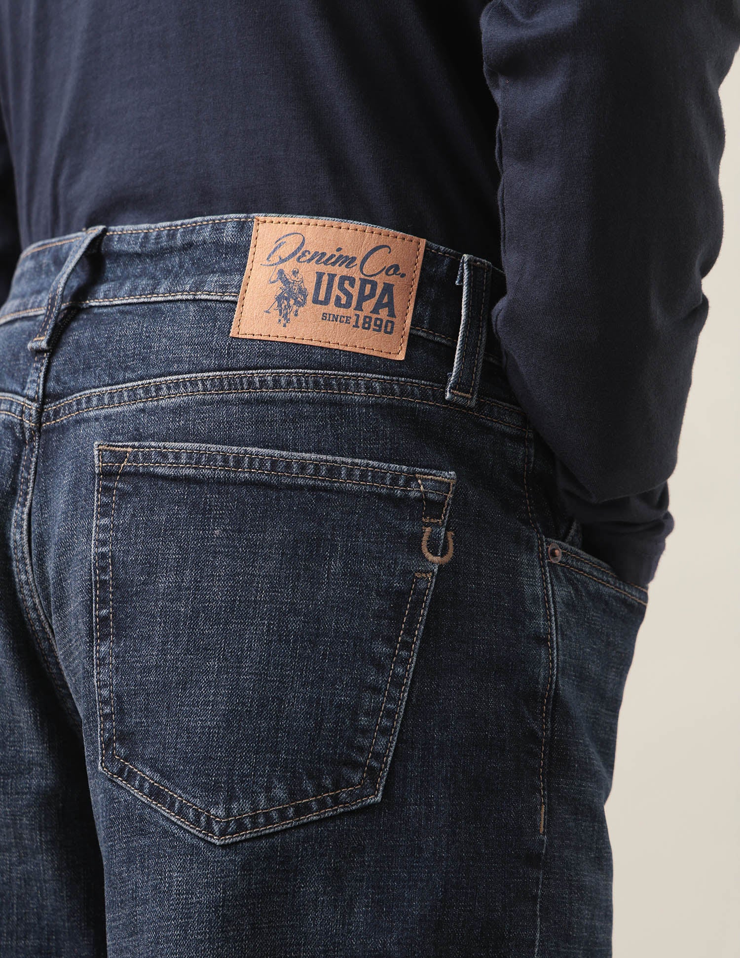Shawn Relaxed Fit Blue Jeans Dark Blue - U.S. Polo Assn. India | Large