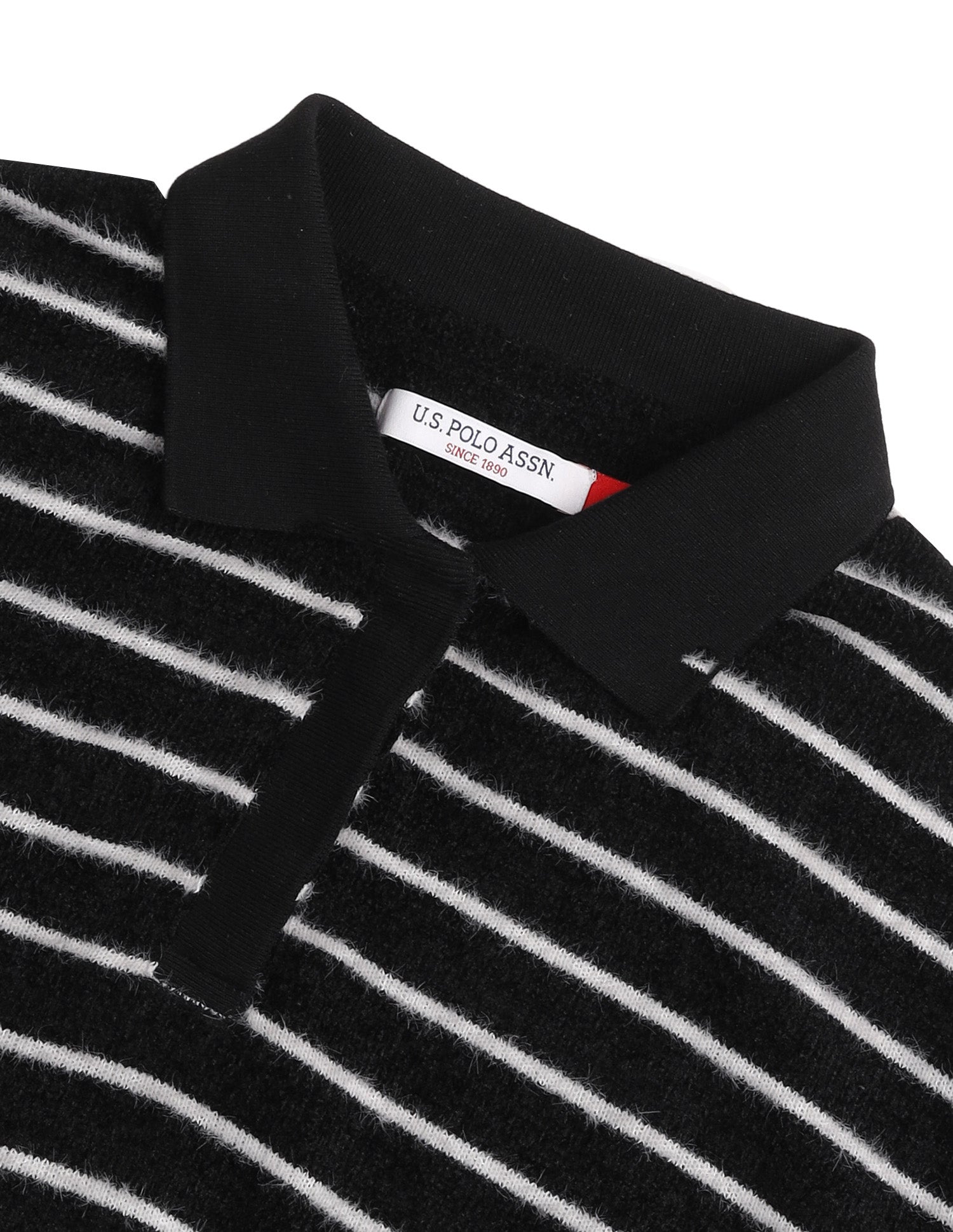 Horizontal Striped Regular Fit Sweater Black - U.S. Polo Assn. India | Large