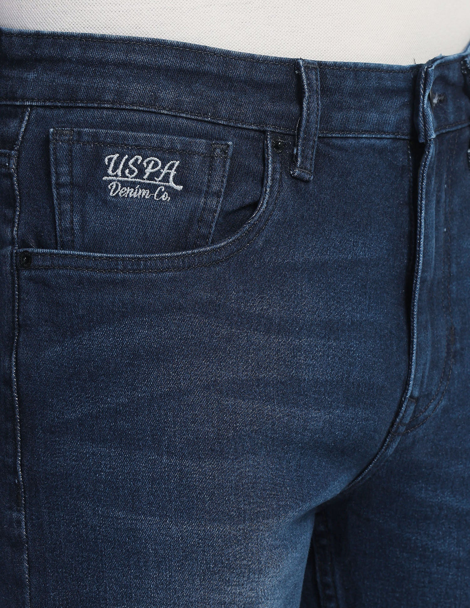 Harold Slim Straight Fit Blue Jeans Navy - U.S. Polo Assn. India | Large