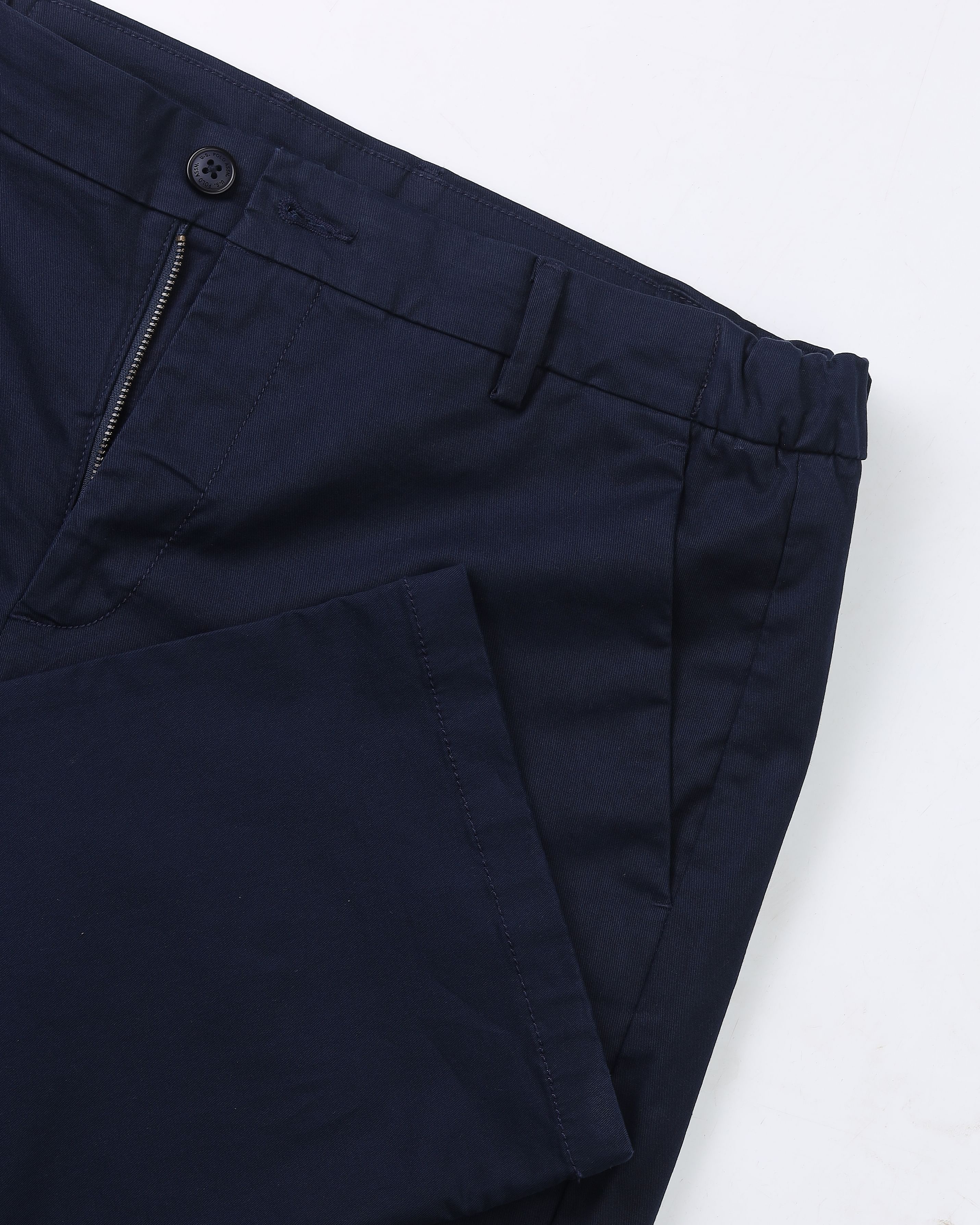 Straight Fit Solid Chinos Navy - U.S. Polo Assn. India | Large