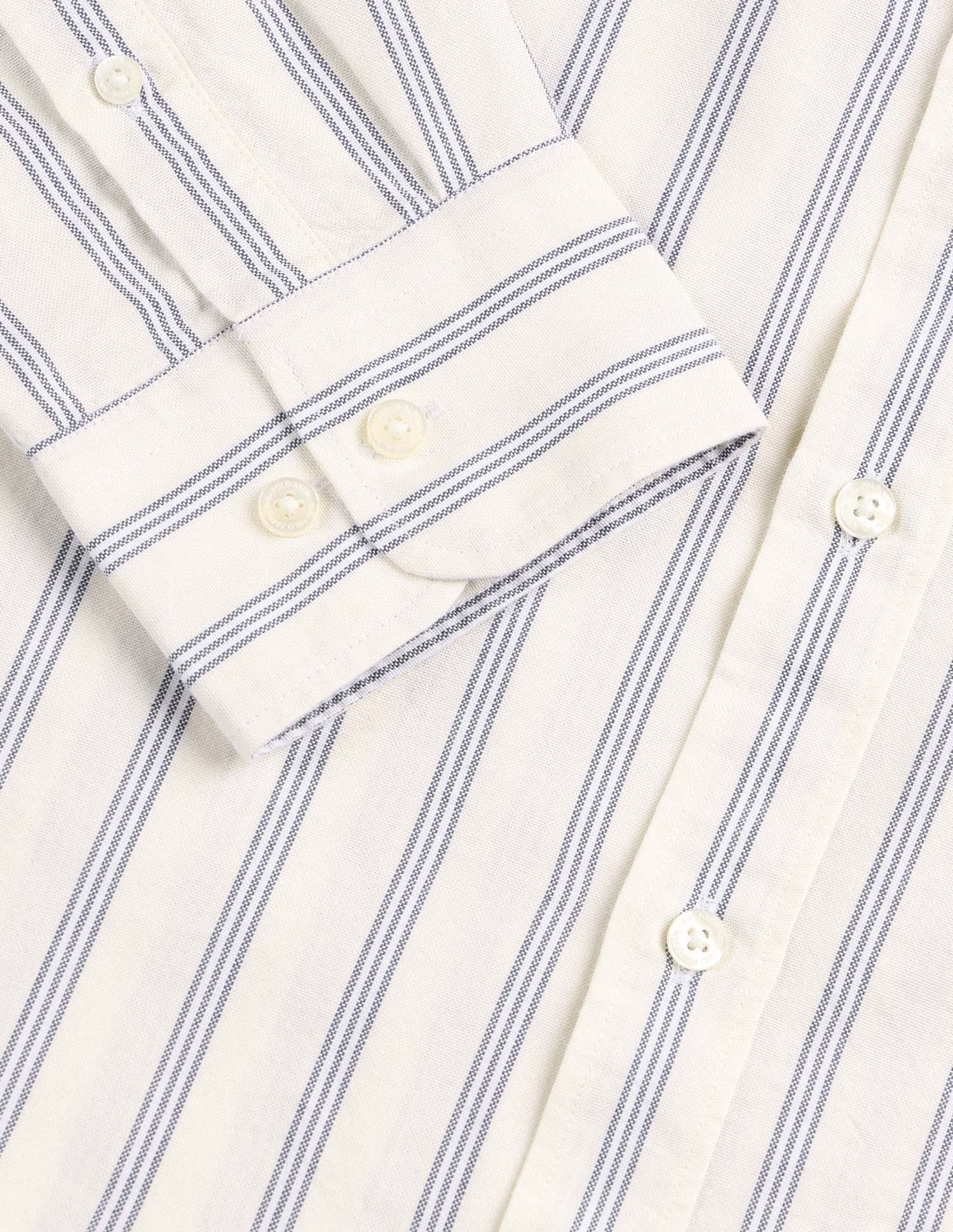 Vertical Striped Button Down Shirt Beige - U.S. POLO ASSN. | Large