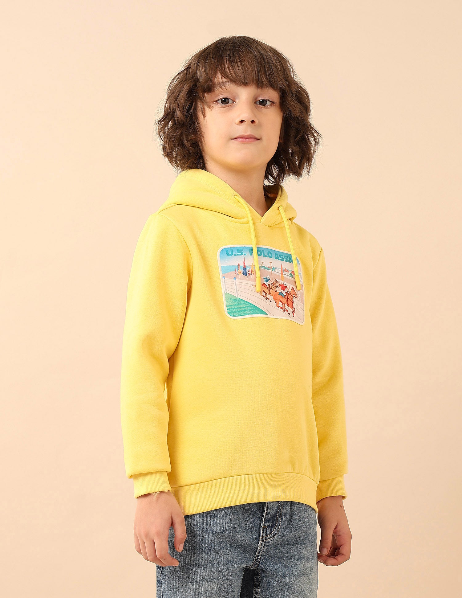 Boys Graphic Brand Printed Sweatshirt Yellow - U.S. POLO ASSN. | Large