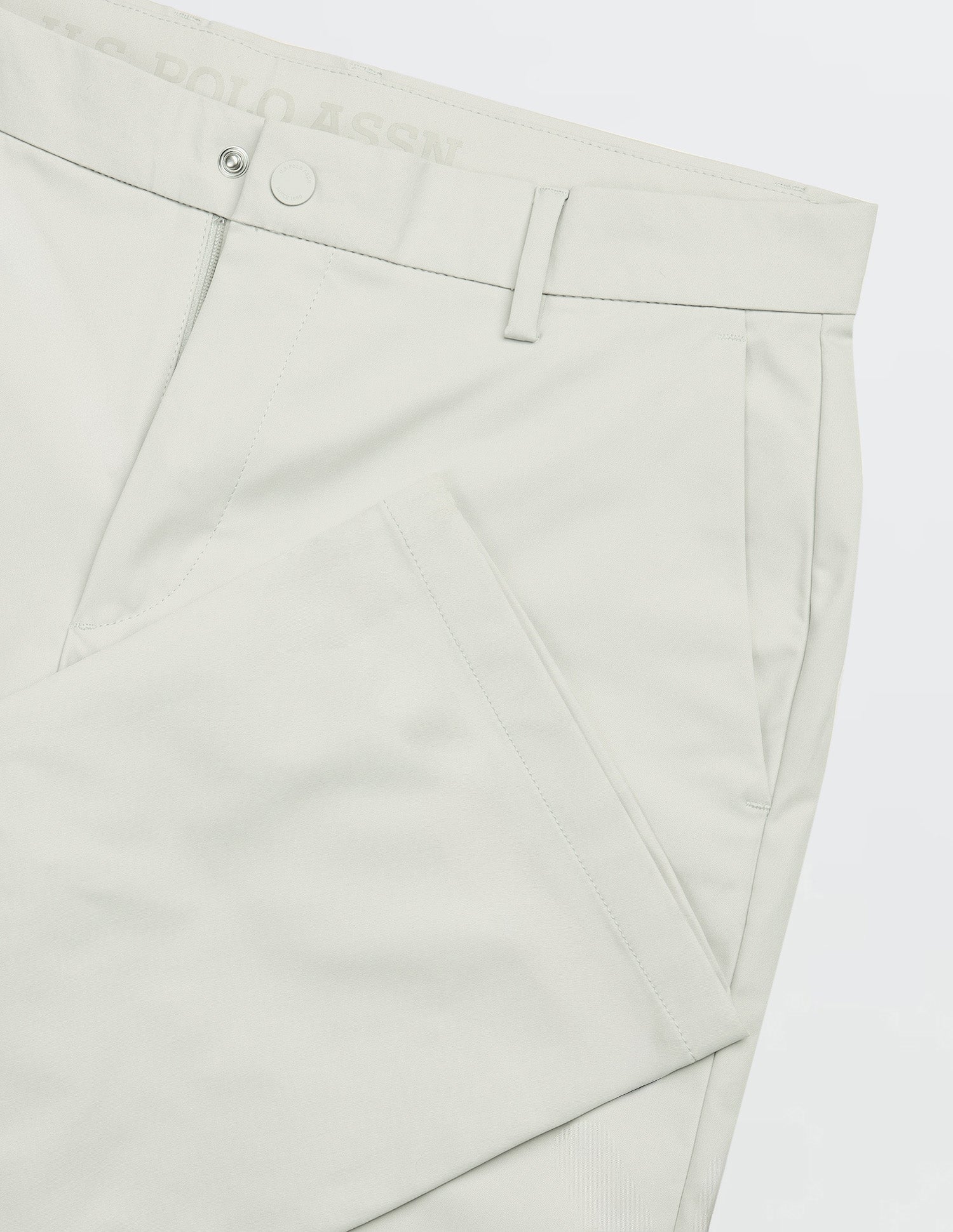 Mid Rise Riley Straight Fit Trousers Off White - U.S. Polo Assn. India | Large