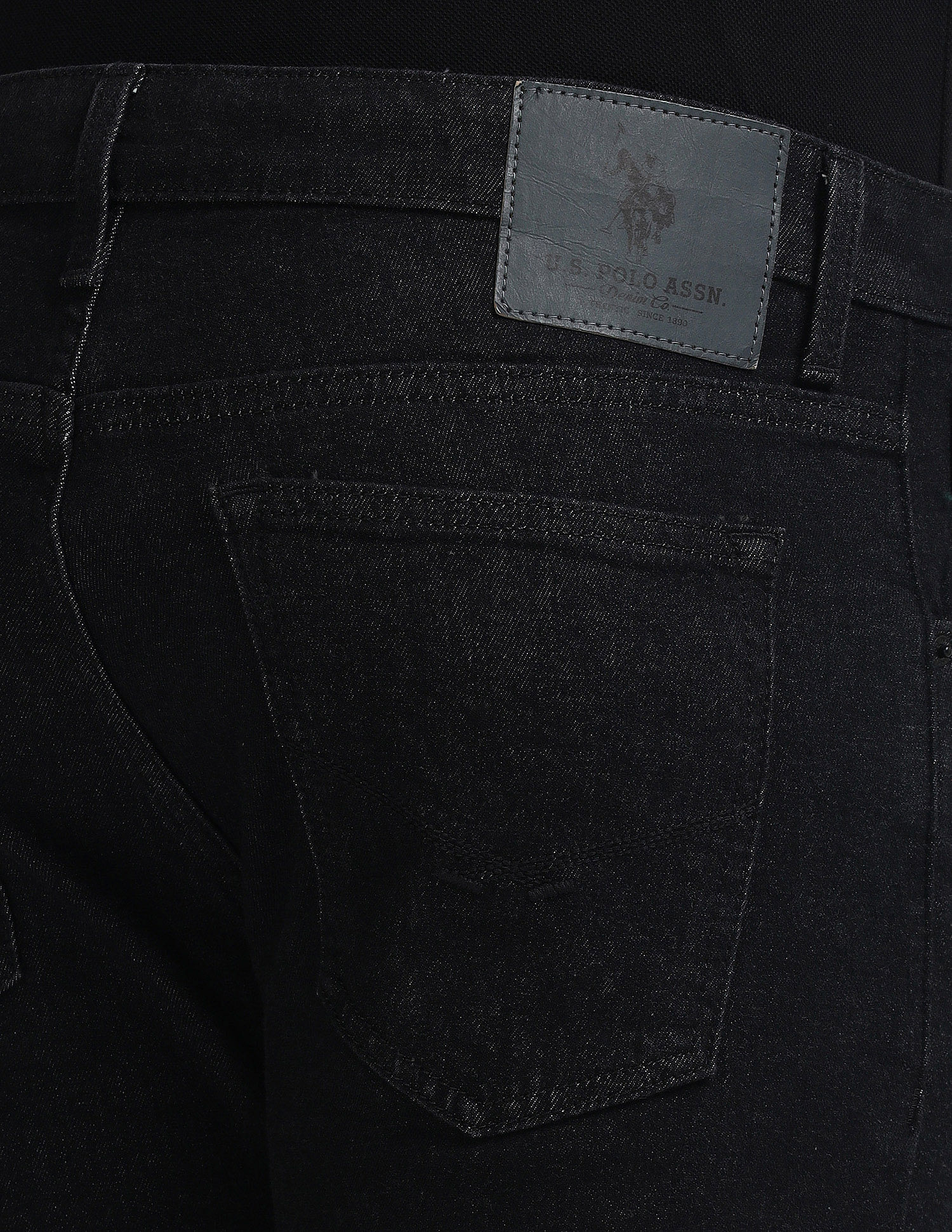 Brandon Slim Tapered Black Jeans Black - U.S. Polo Assn. India | Large