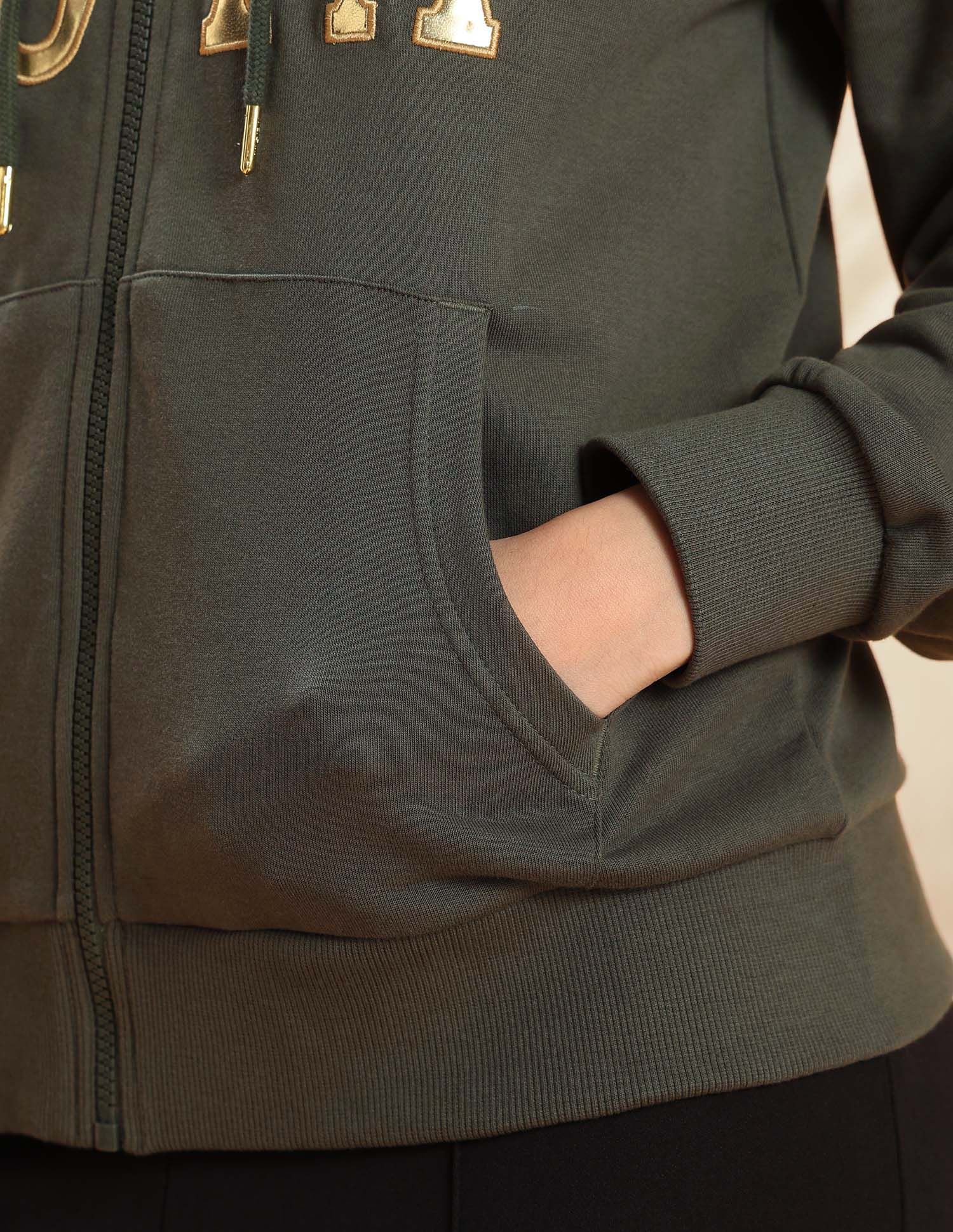 Regular Fit Brand Printed Sweatshirt Green - U.S. POLO ASSN. | Large