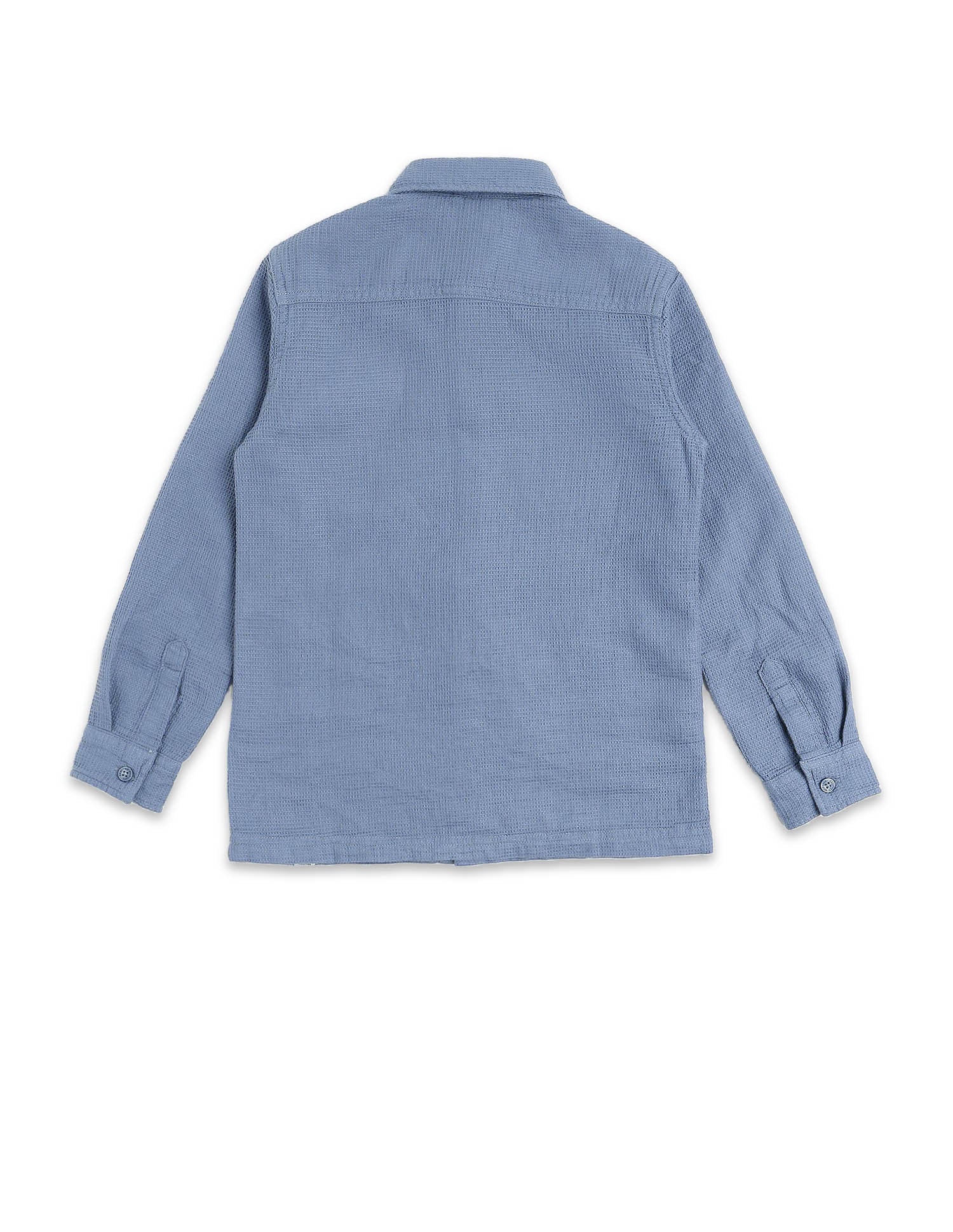 Boys Textured Dobby Shirt Blue - U.S. POLO ASSN. | Large