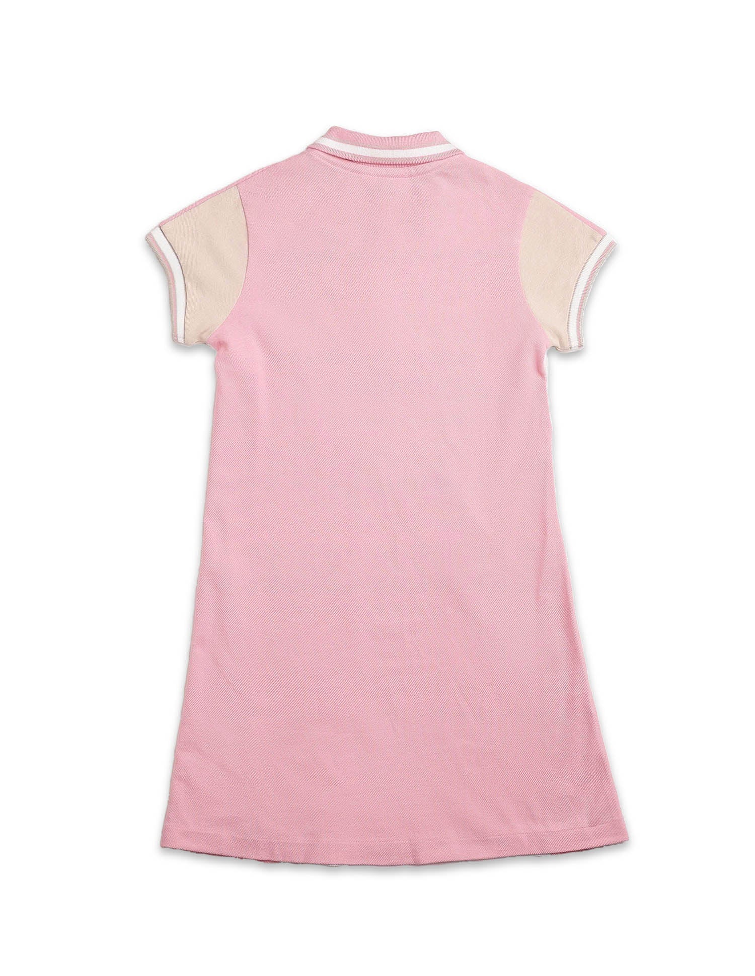 Girls Colour Block Polo Dress White - U.S. Polo Assn. India | Large