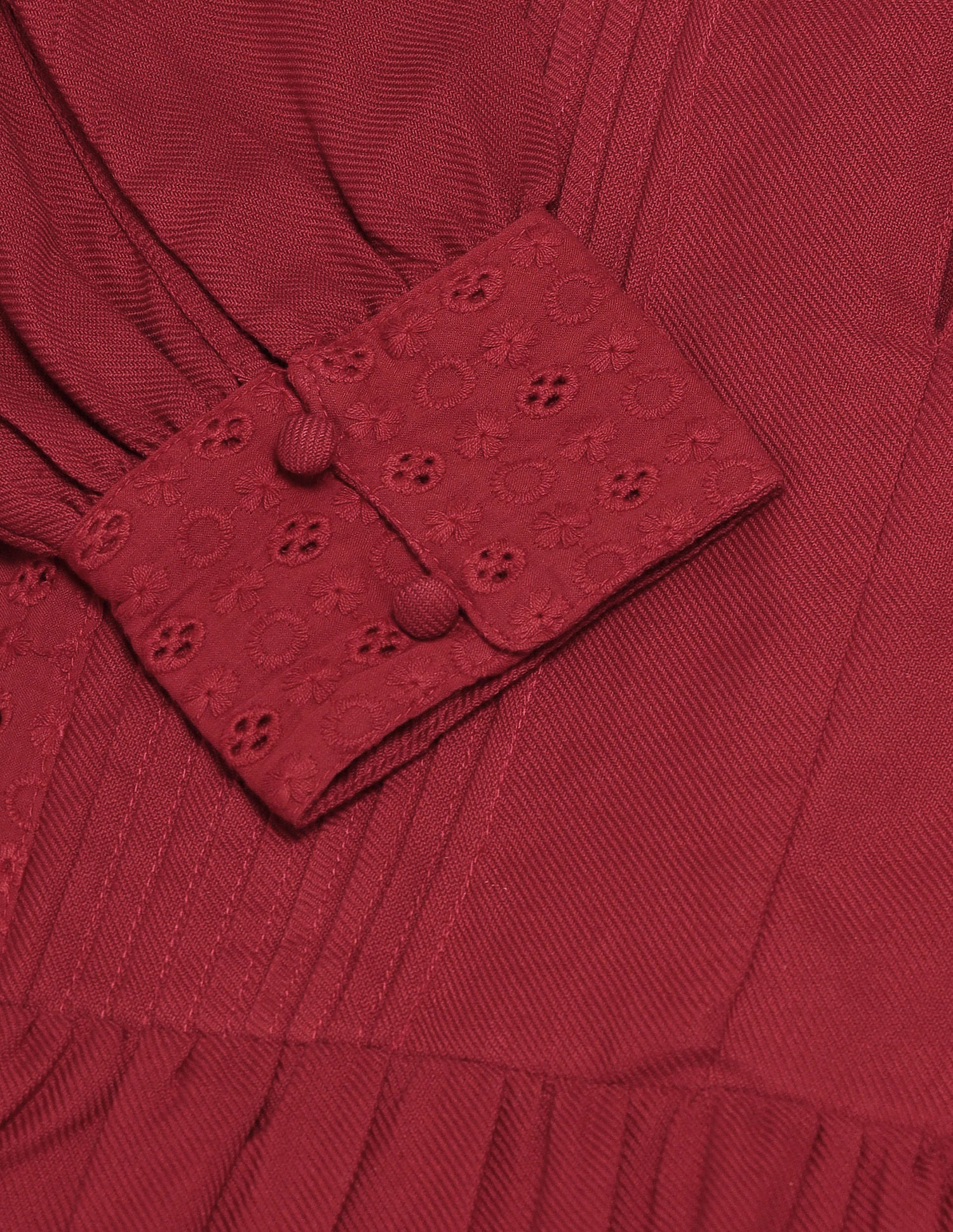 Front Pleat Ruffle Neck Top Rust - U.S. POLO ASSN. | Large