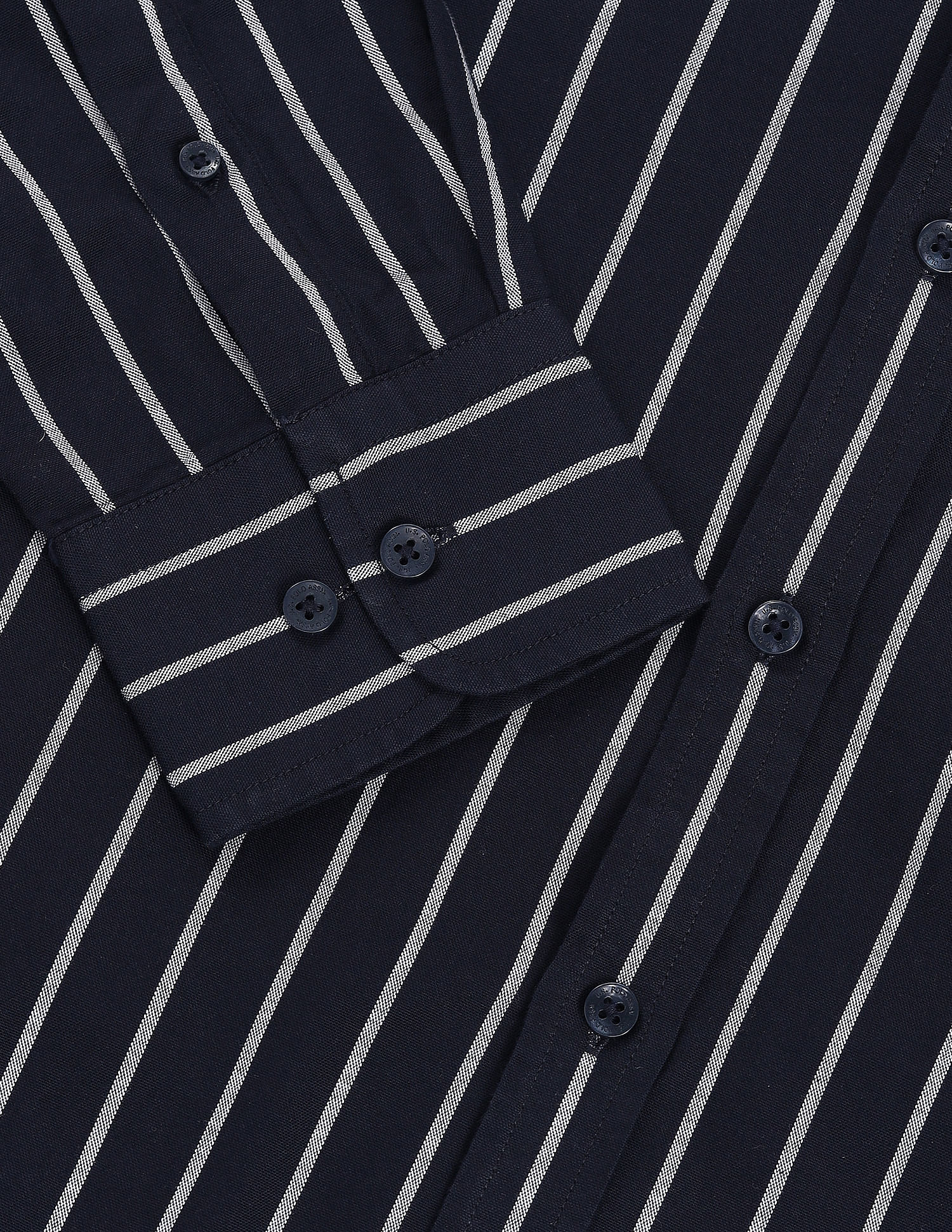 Tailored Fit Cotton Striped Shirt Navy - U.S. POLO ASSN. | Large