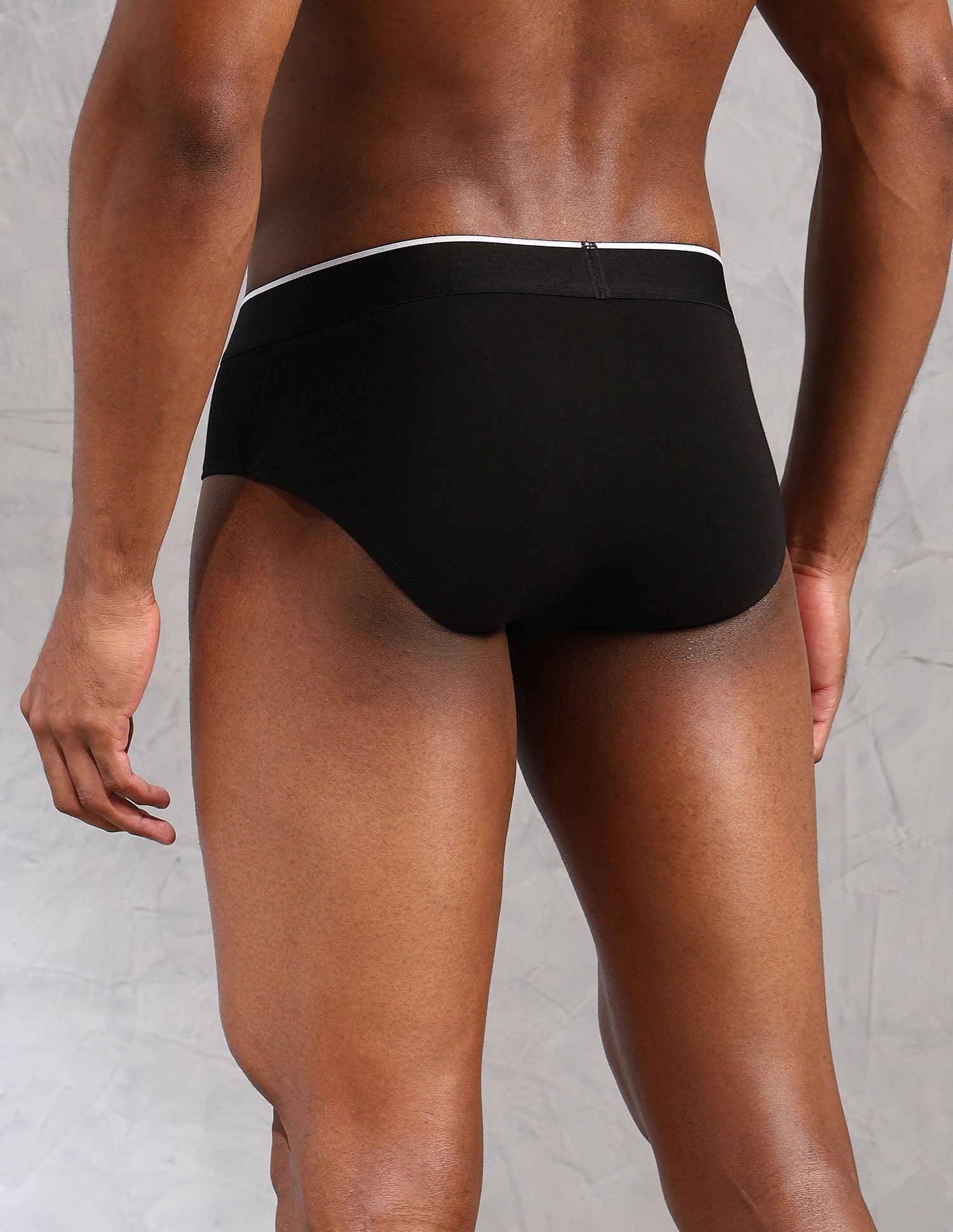 Elasticized Waist Solid EB004 Briefs - Pack Of 2 Iron Gate and Black - U.S. POLO ASSN. | Large