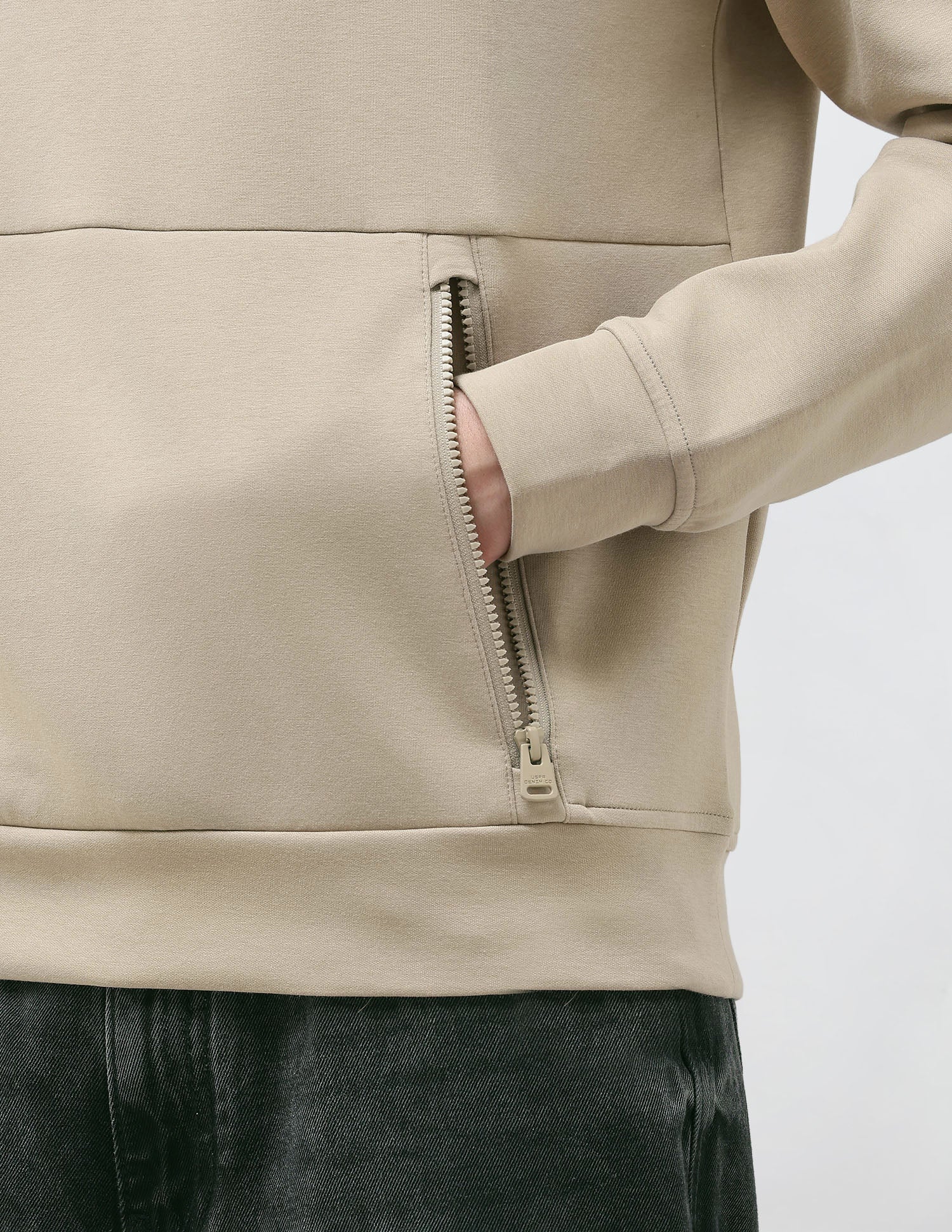 Brand Embossed Regular Fit Sweatshirt Light Khaki - U.S. POLO ASSN. | Large