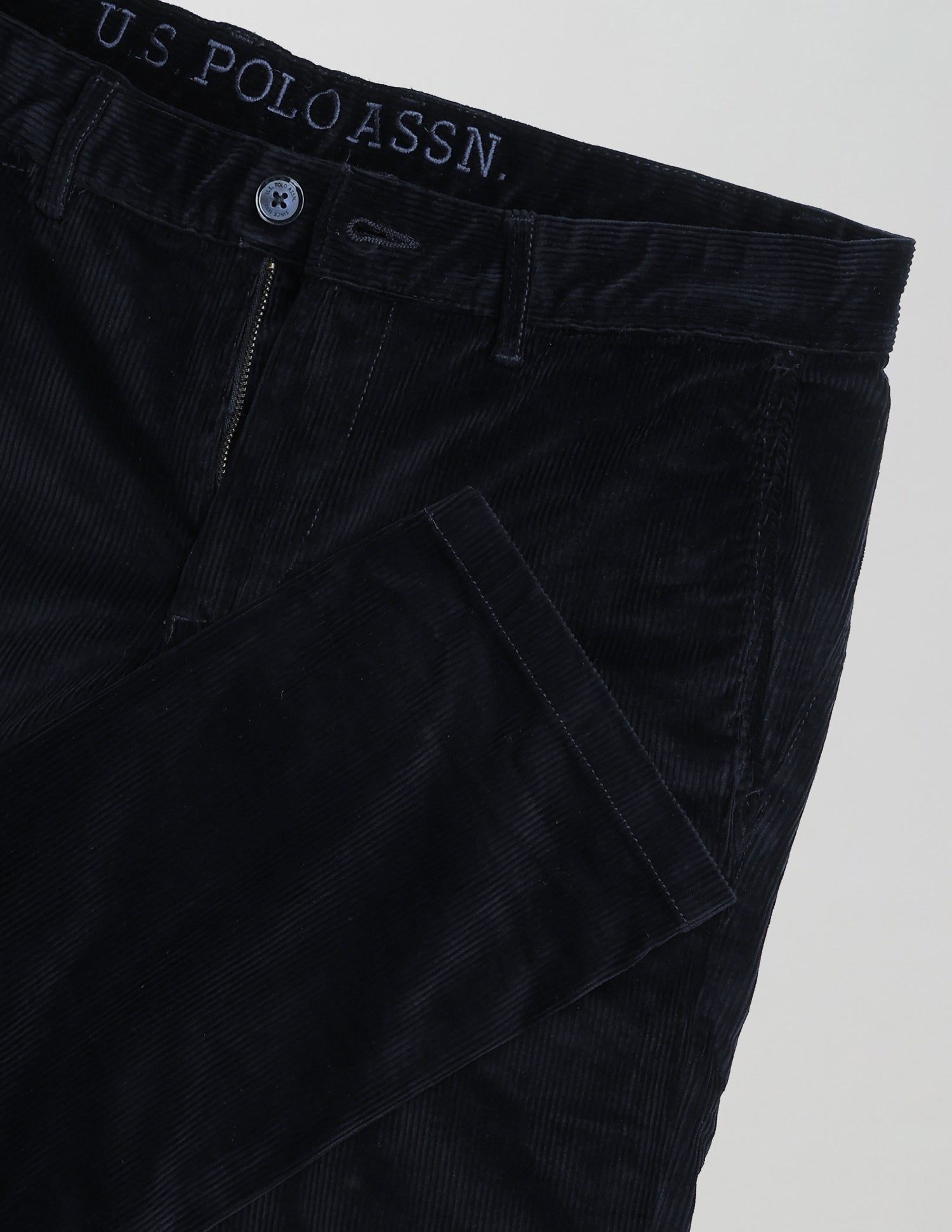 Denver Slim Fit Corduroy Trousers Navy - U.S. POLO ASSN. | Large