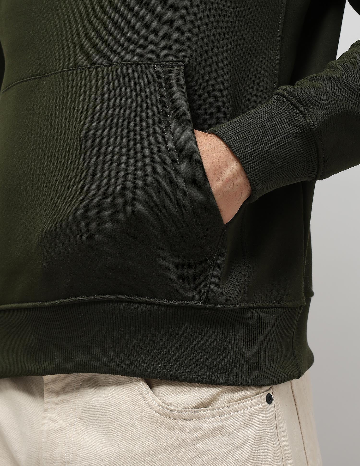 Brand Embossed Regular Fit Sweatshirt Olive - U.S. POLO ASSN. | Large