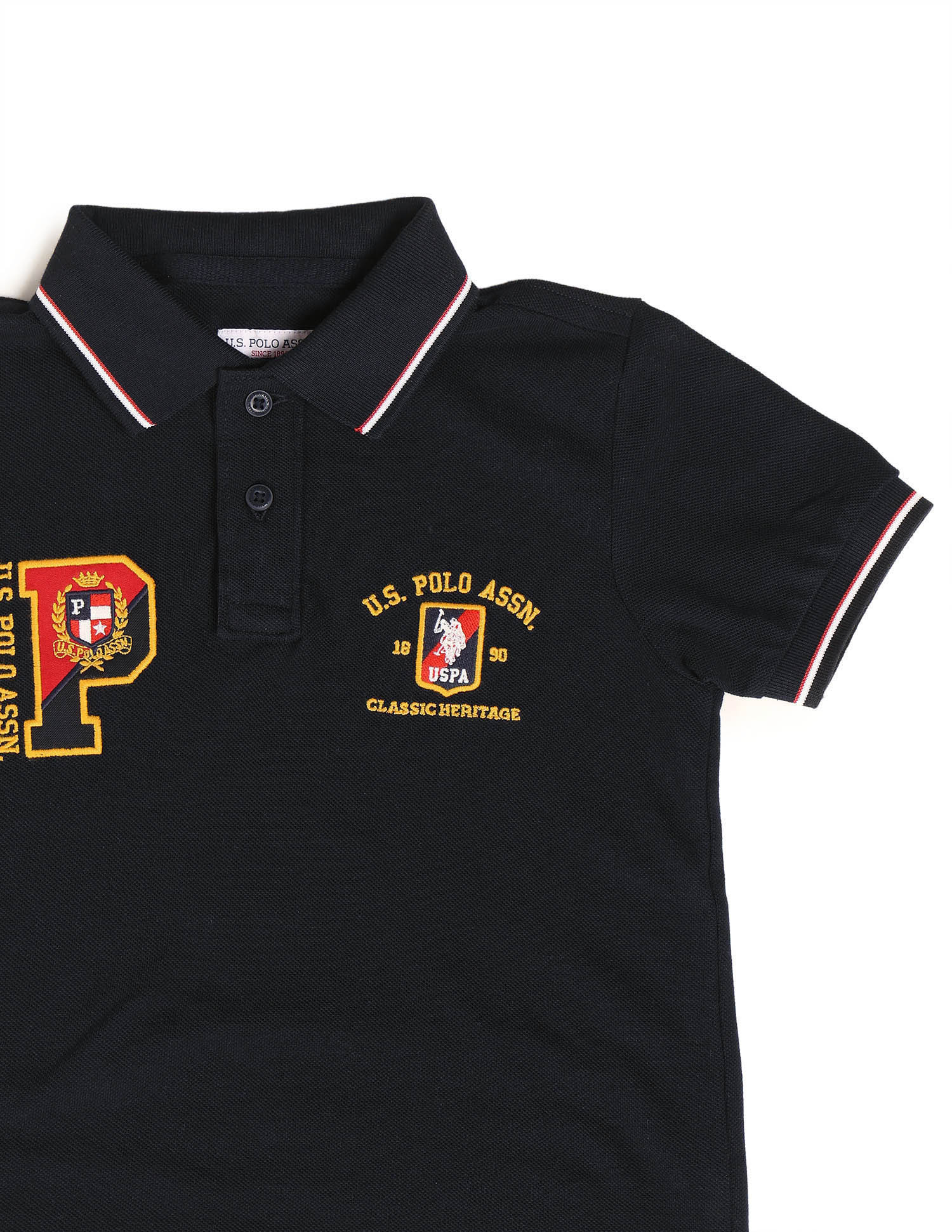 Boys Brand Embroidered Regular Fit Polo Shirt Navy - U.S. POLO ASSN. | Large