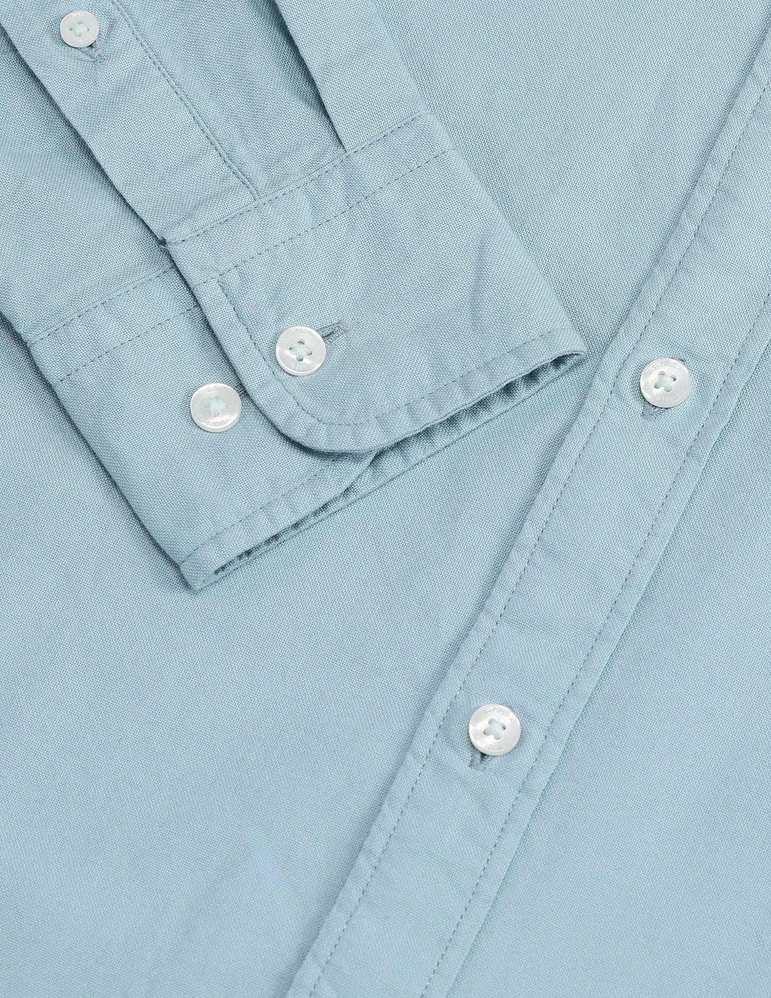 Tailored Fit Solid Shirt Light-Blue - U.S. Polo Assn. India | Large