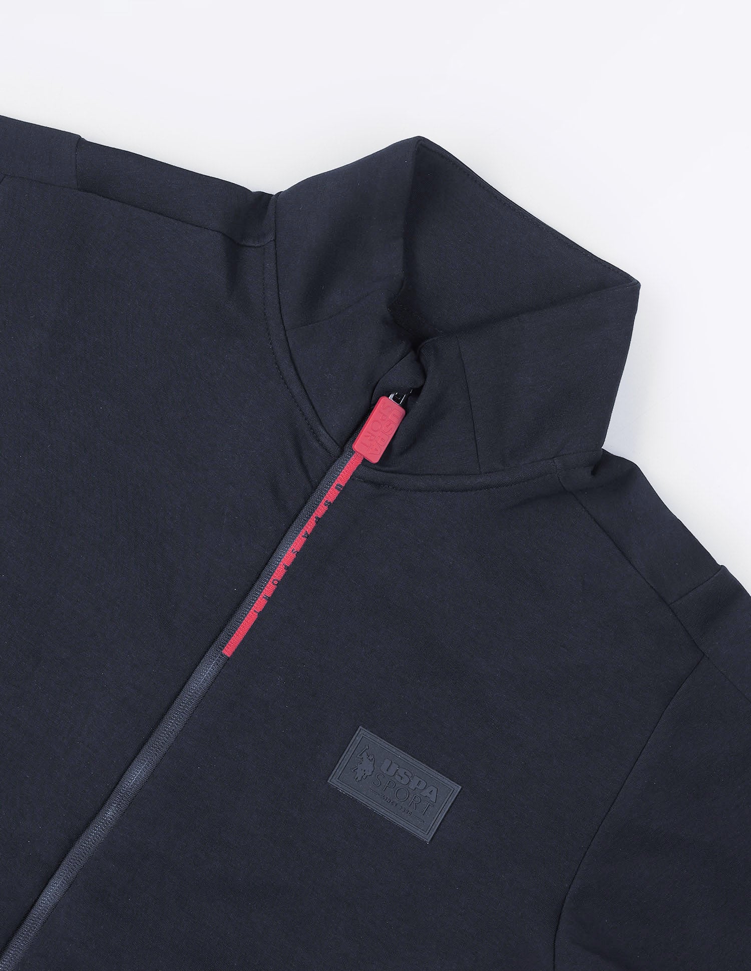 Solid Regular Fit Luxe Zipper Sweatshirt Navy - U.S. POLO ASSN. | Large