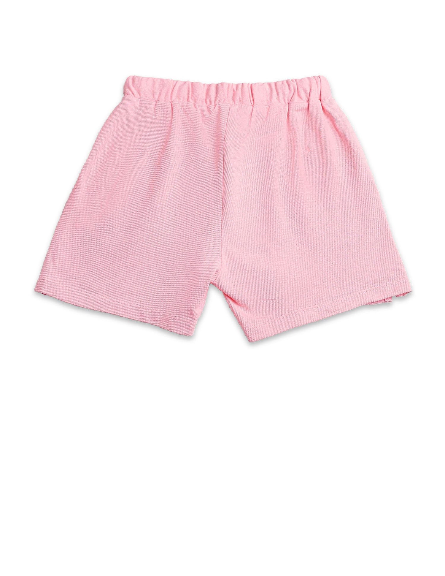 Solid Cotton Coordinate Shorts Light Pink - U.S. Polo Assn. India | Large