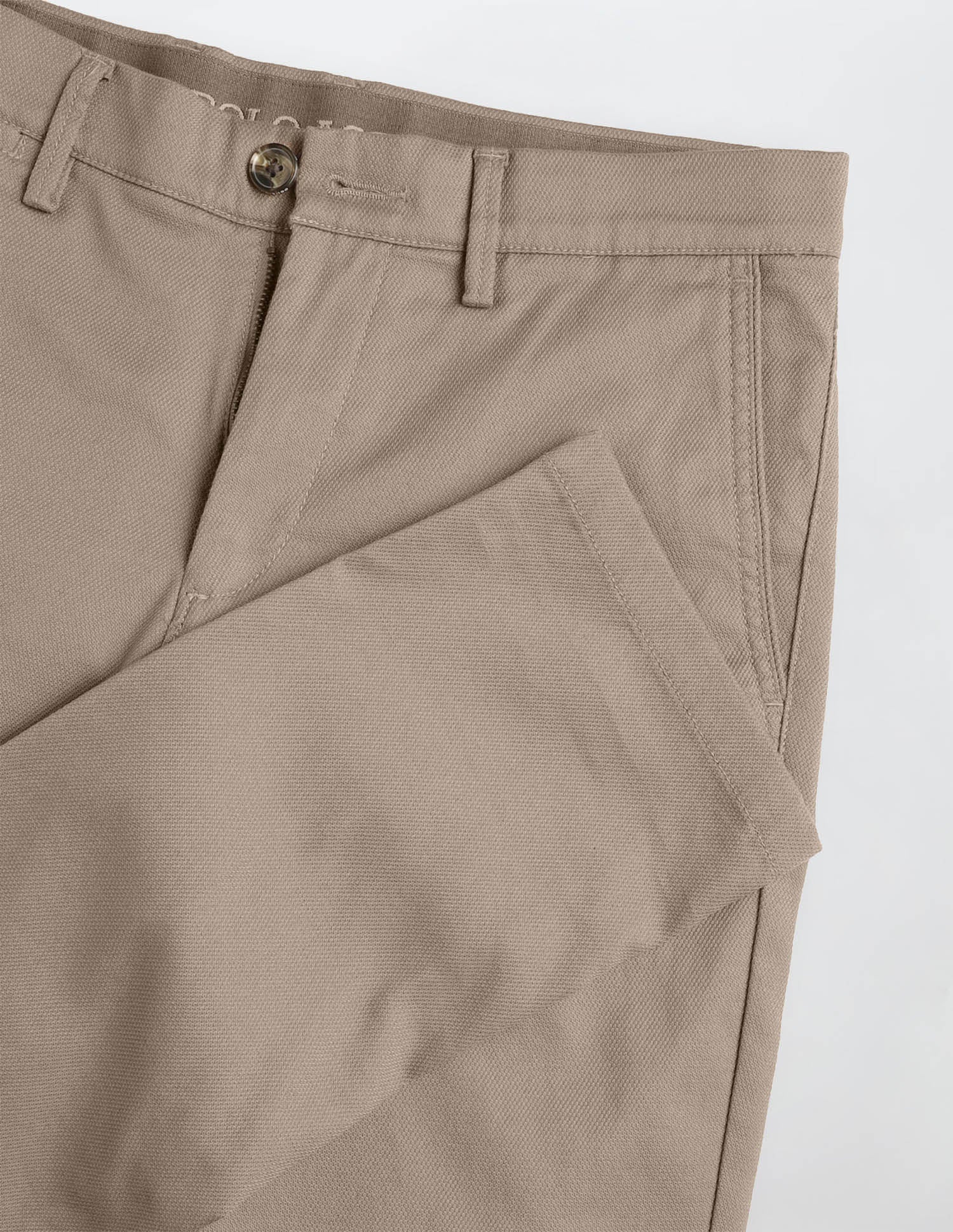 Denver Slim Fit Dobby Trousers Taupe Brown - U.S. Polo Assn. India | Large