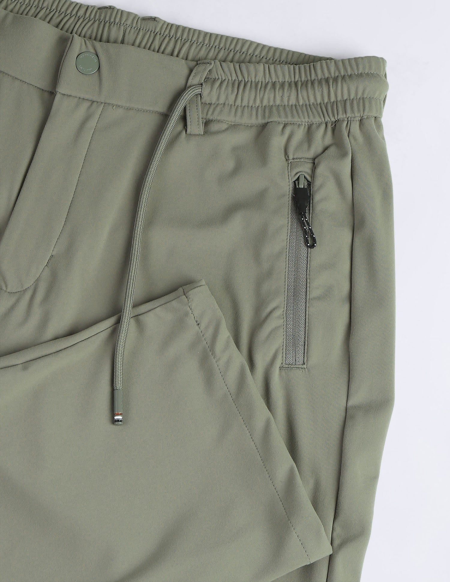 Solid Regular Fit Active Track Pants Light Olive - U.S. Polo Assn. India | Large
