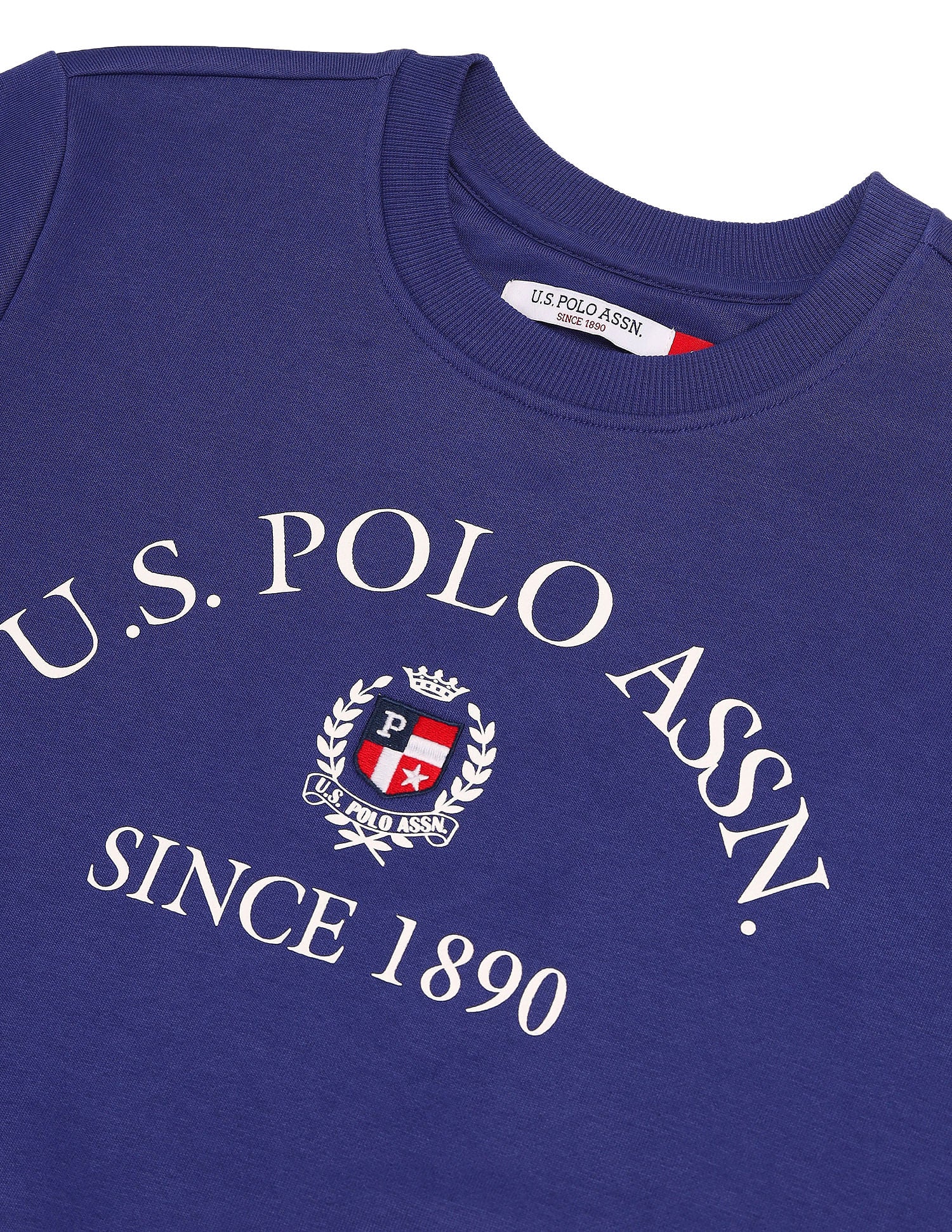 Regular Fit Embroidered Sweatshirt Blue - U.S. POLO ASSN. | Large