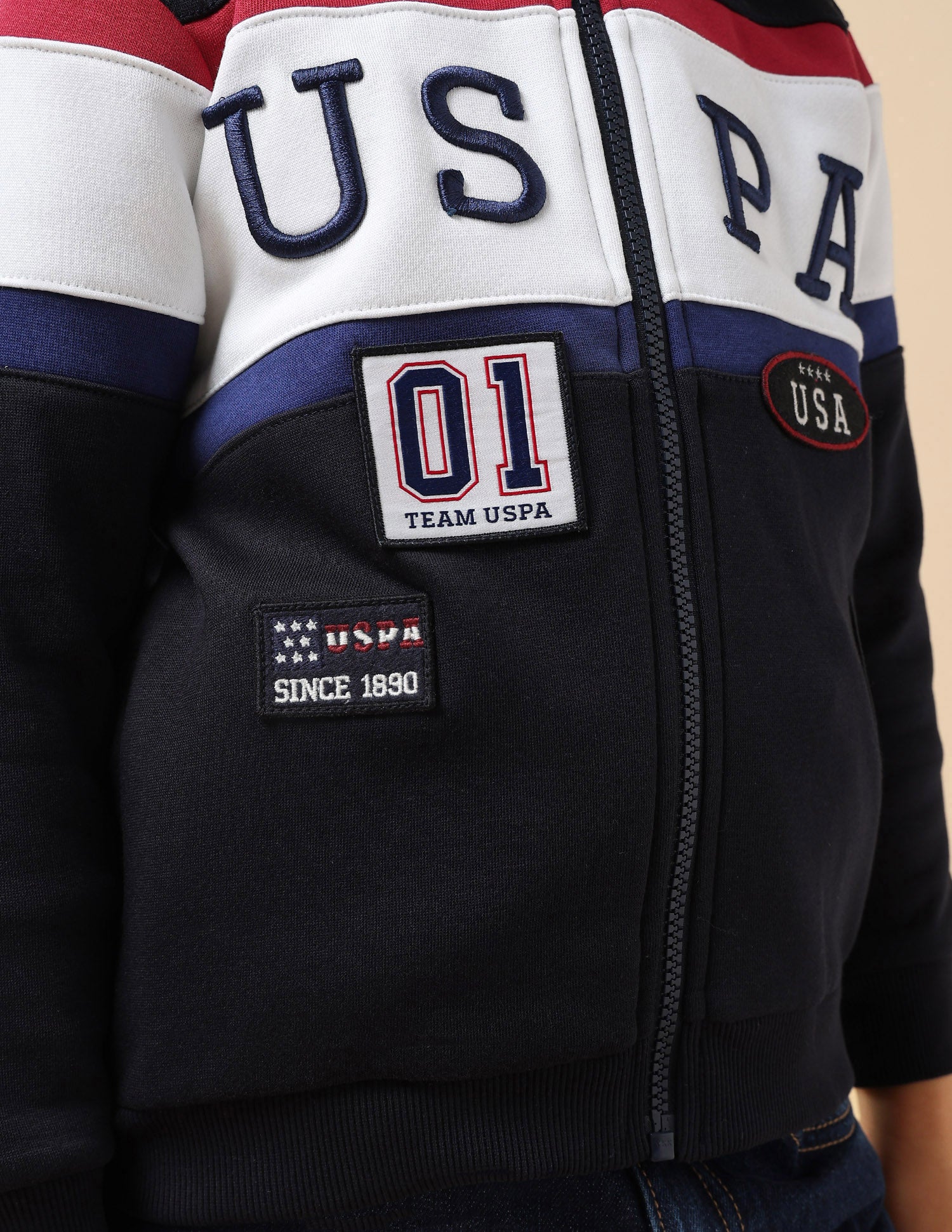 Boys Brand Appliqued Regular Fit Sweatshirt Navy - U.S. POLO ASSN. | Large