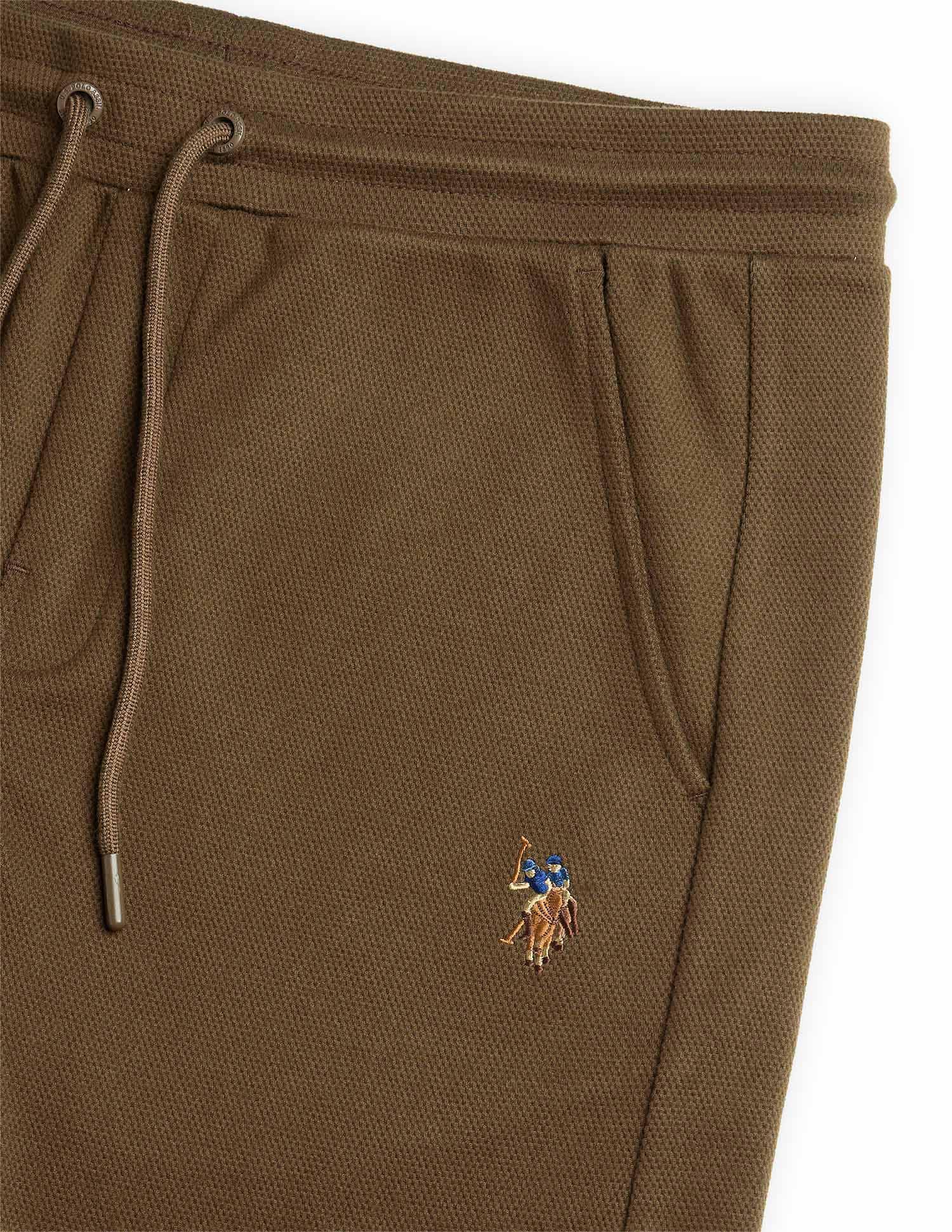 Textured Equestrian Aisle Theater Track Pants Dark Brown - U.S. POLO ASSN. | Large