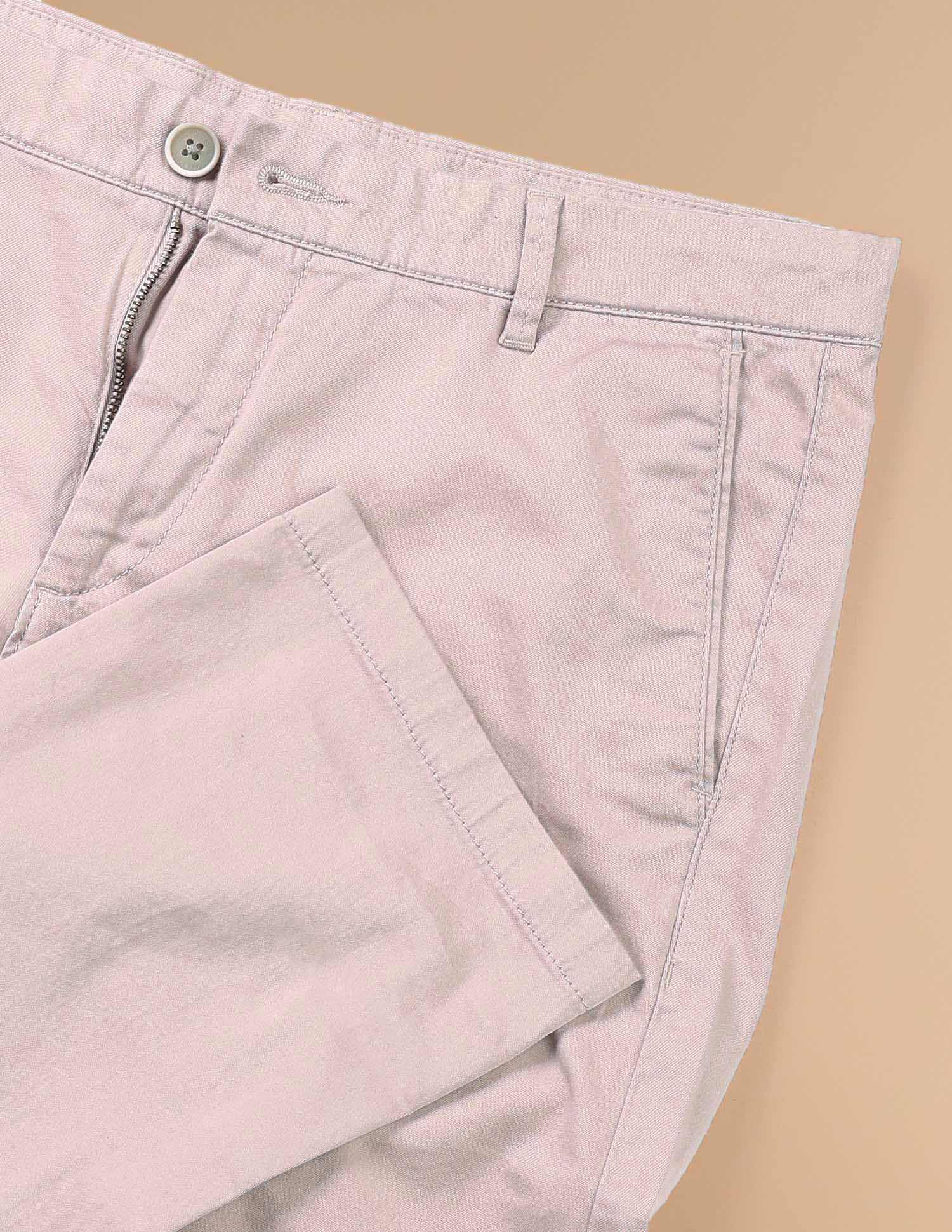 Denver Slim Fit Cotton Stretch Solid Signature Chinos Stone - U.S. POLO ASSN. | Large