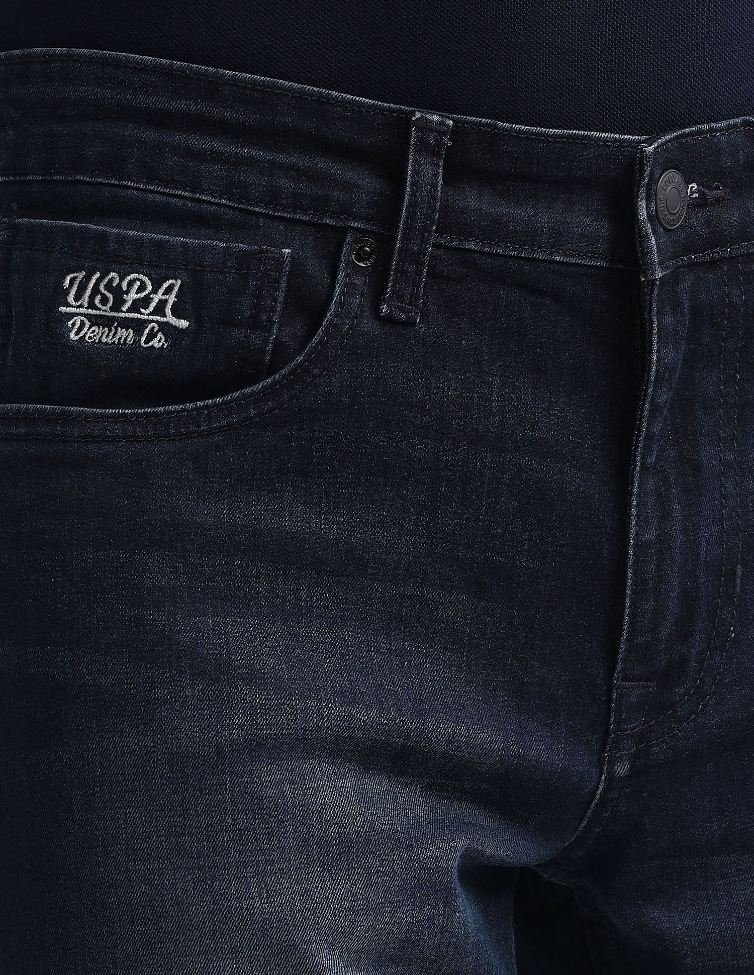 Brandon Slim Tapered Fit Dark Wash Jeans Blue - U.S. Polo Assn. India | Large