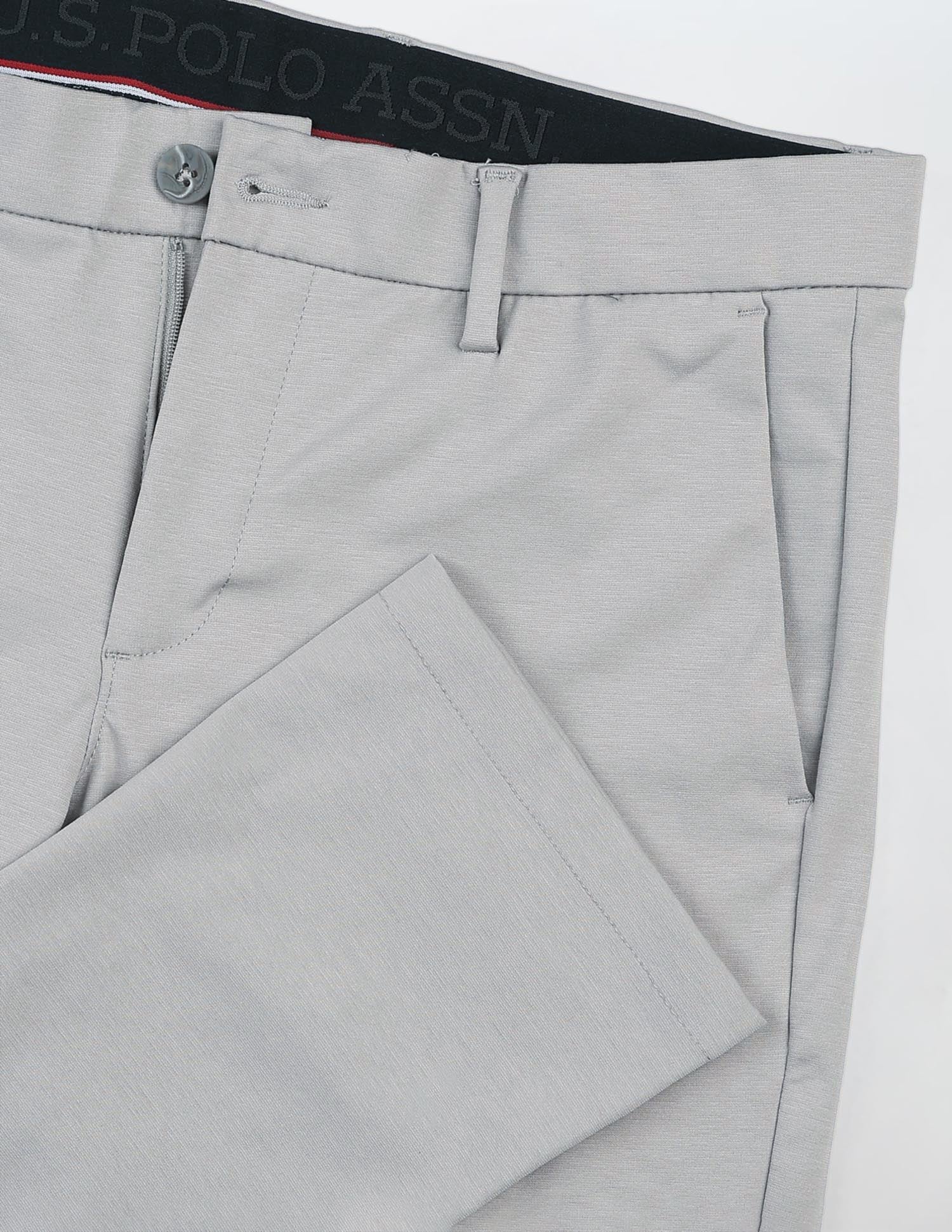 Mid Rise Slim Fit Trousers Grey - U.S. POLO ASSN. | Large